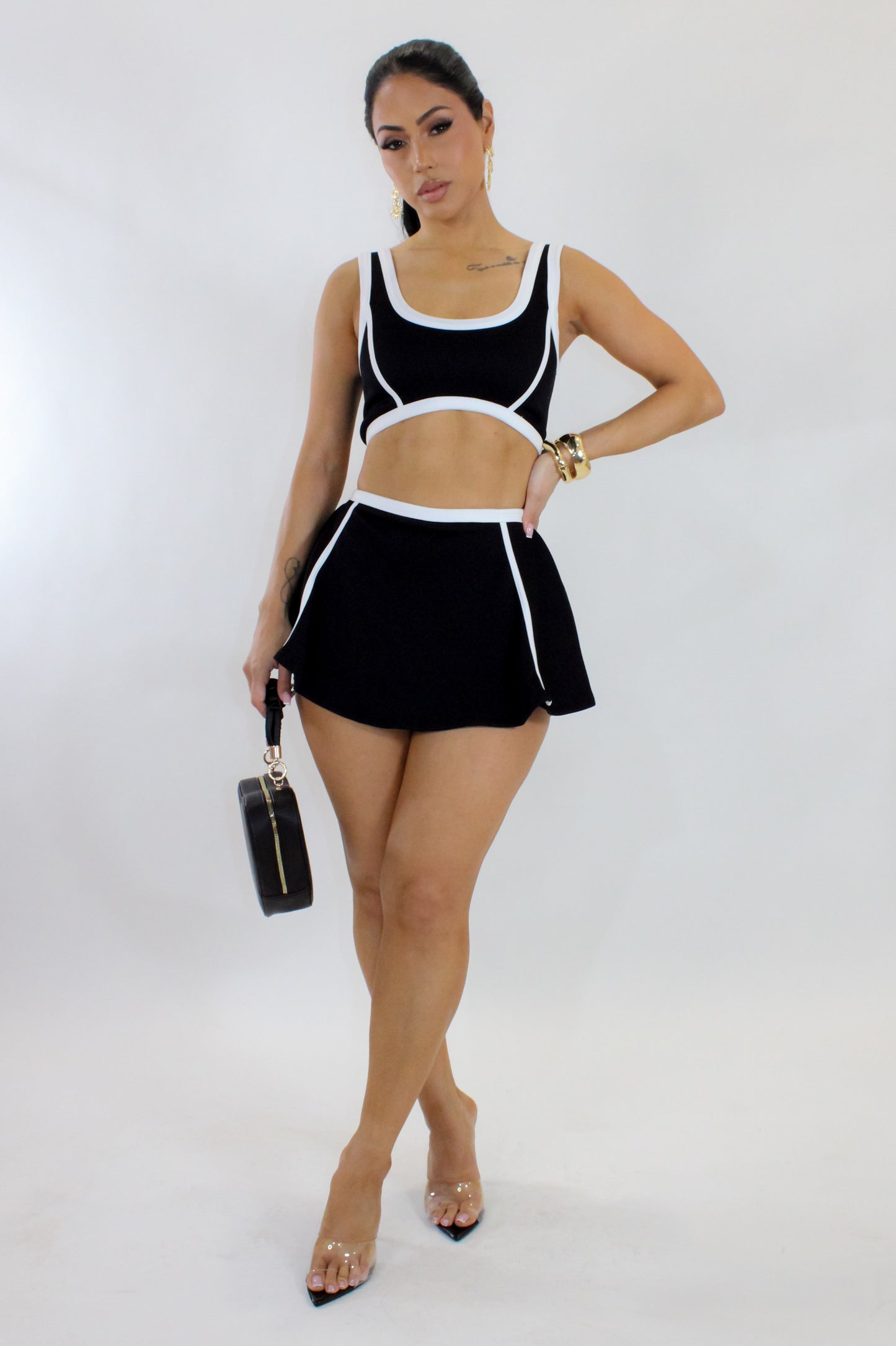 The Workout Skort Set - Black