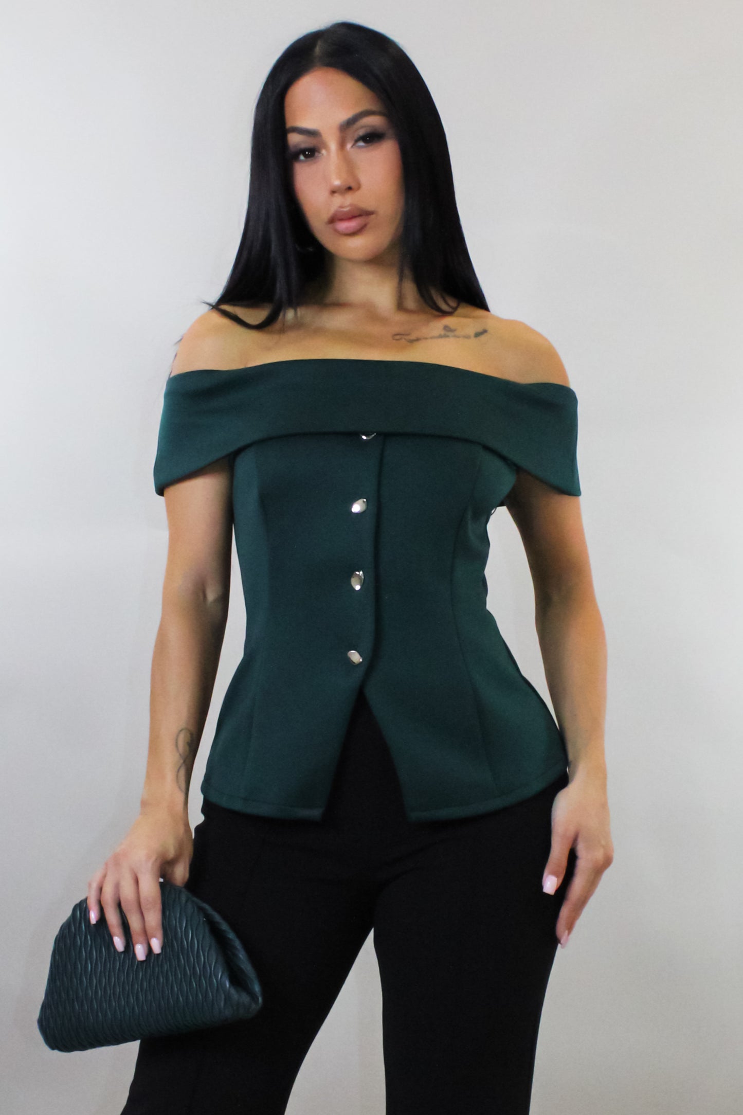 Choose Me Crop Top - Green