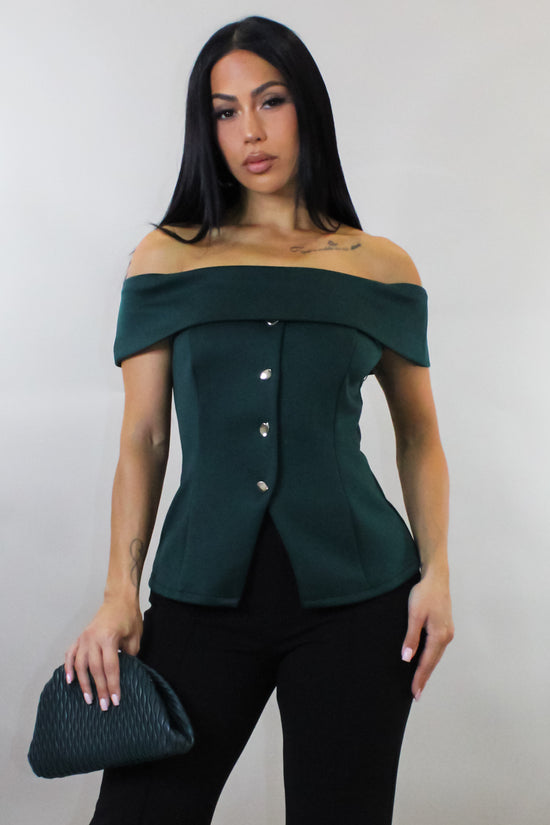 Choose Me Crop Top - Green