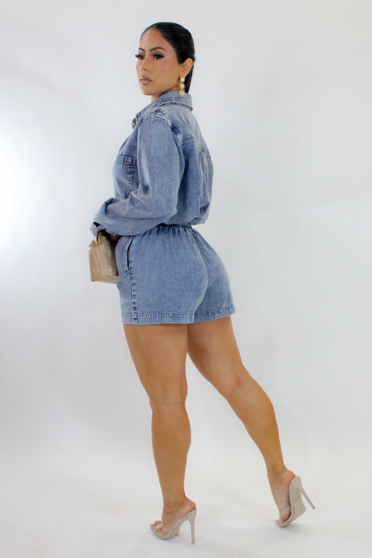 Take Over Short Set - Denim