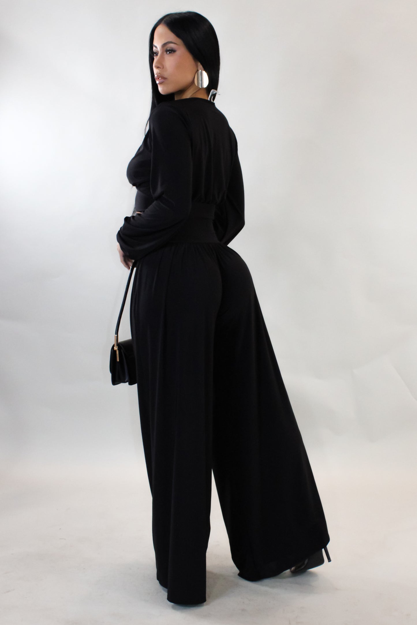 Talk To Me Pant Set - Black