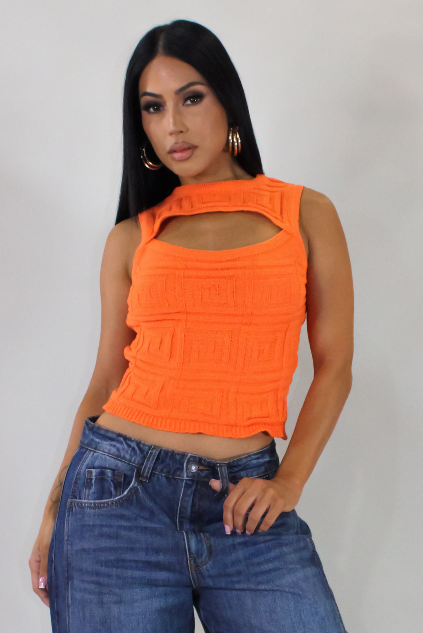 As It Is Crop Top - Orange