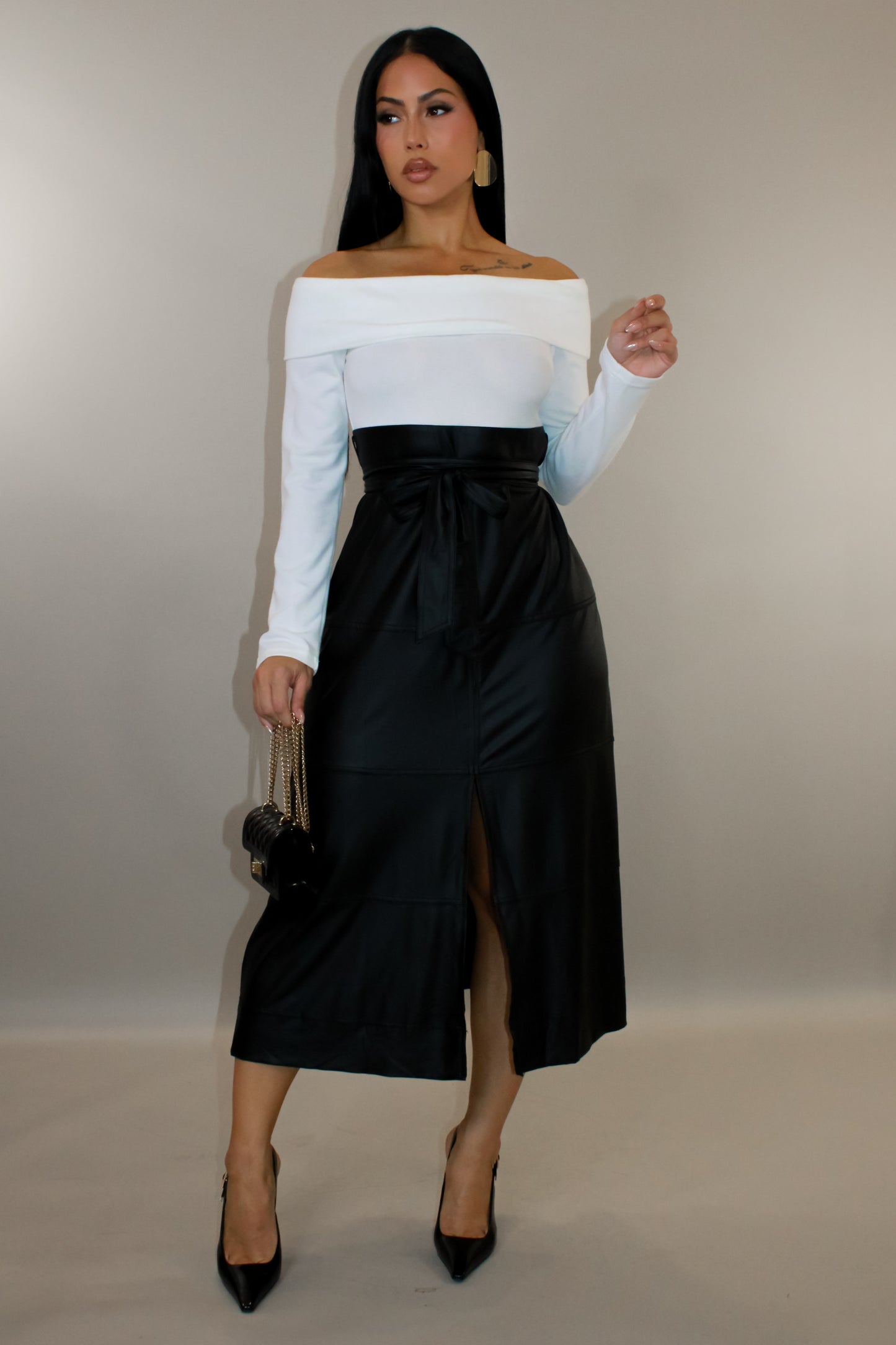 Easy Does It Midi Dress - White