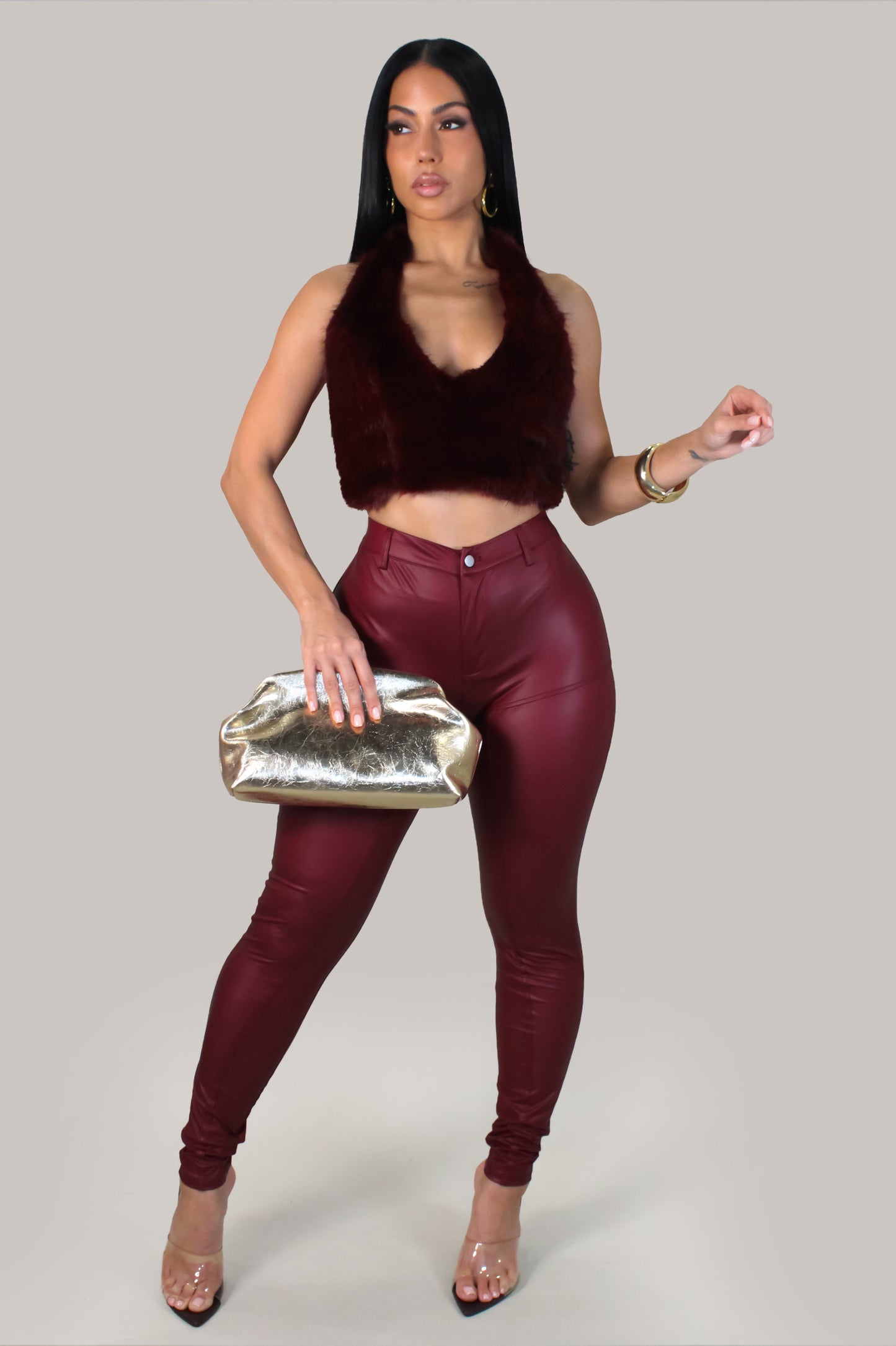Icon Pant Set - Burgundy