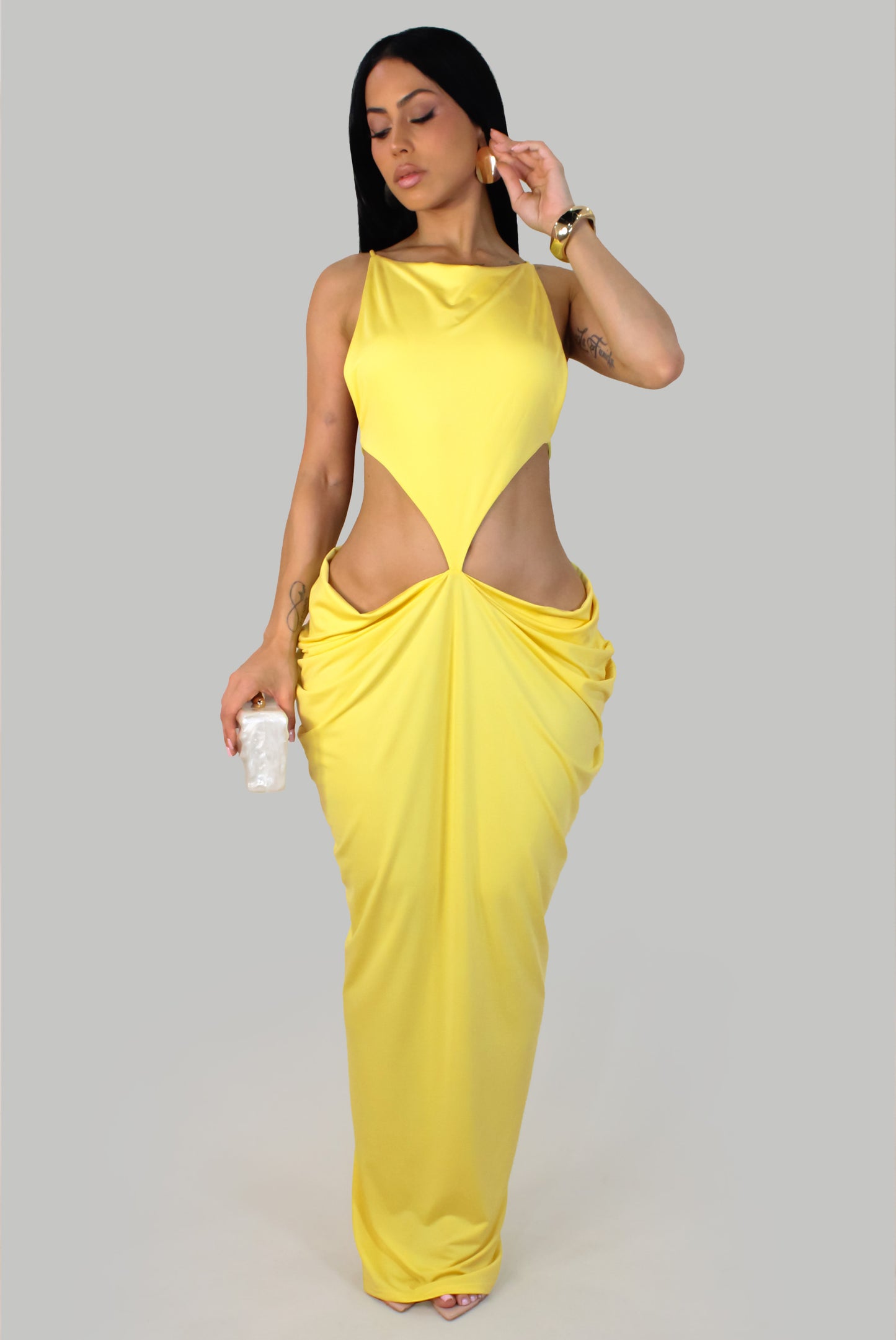 Sunlit Grace  Dress -Yellow