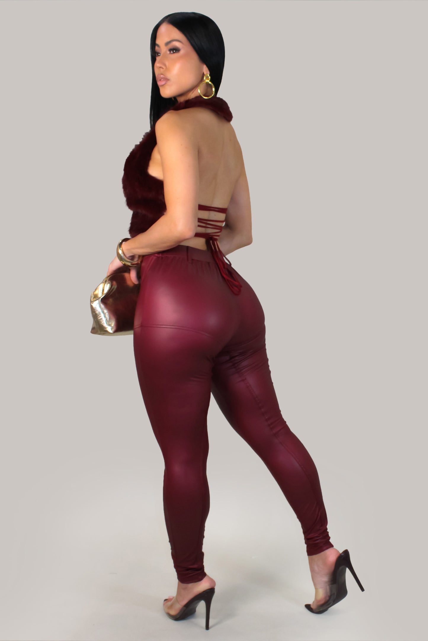 Icon Pant Set - Burgundy