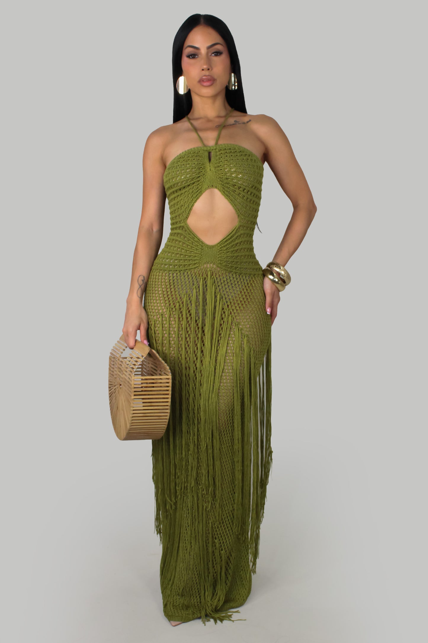 Warm Horizon Maxi Dress - Green