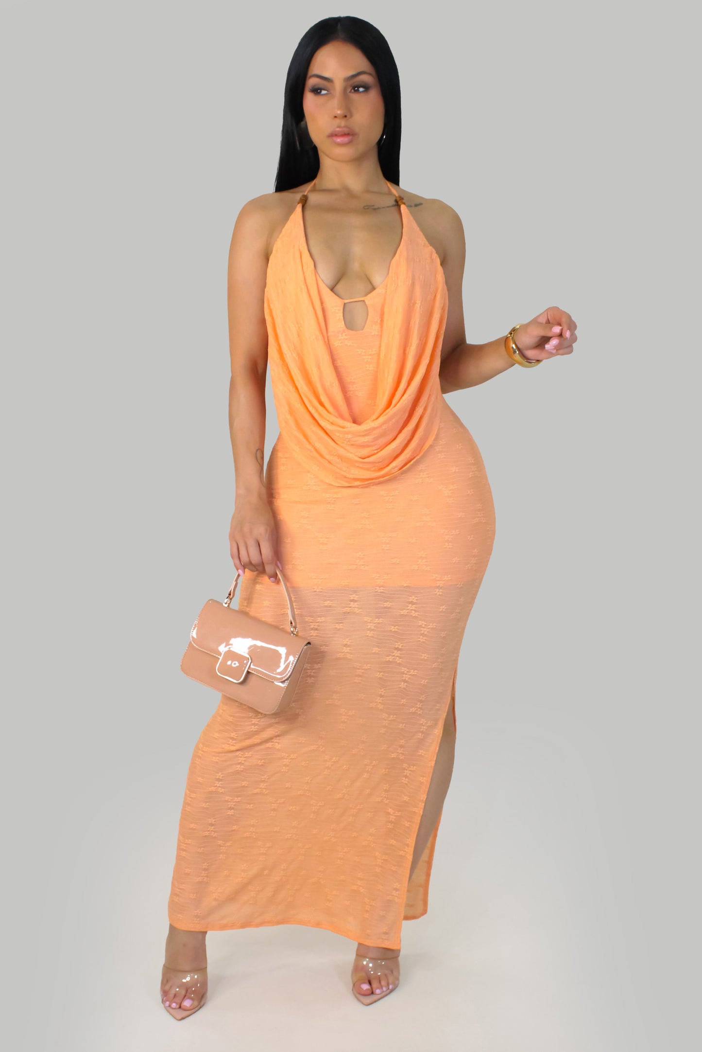 Destiny Maxi Dress -Orange