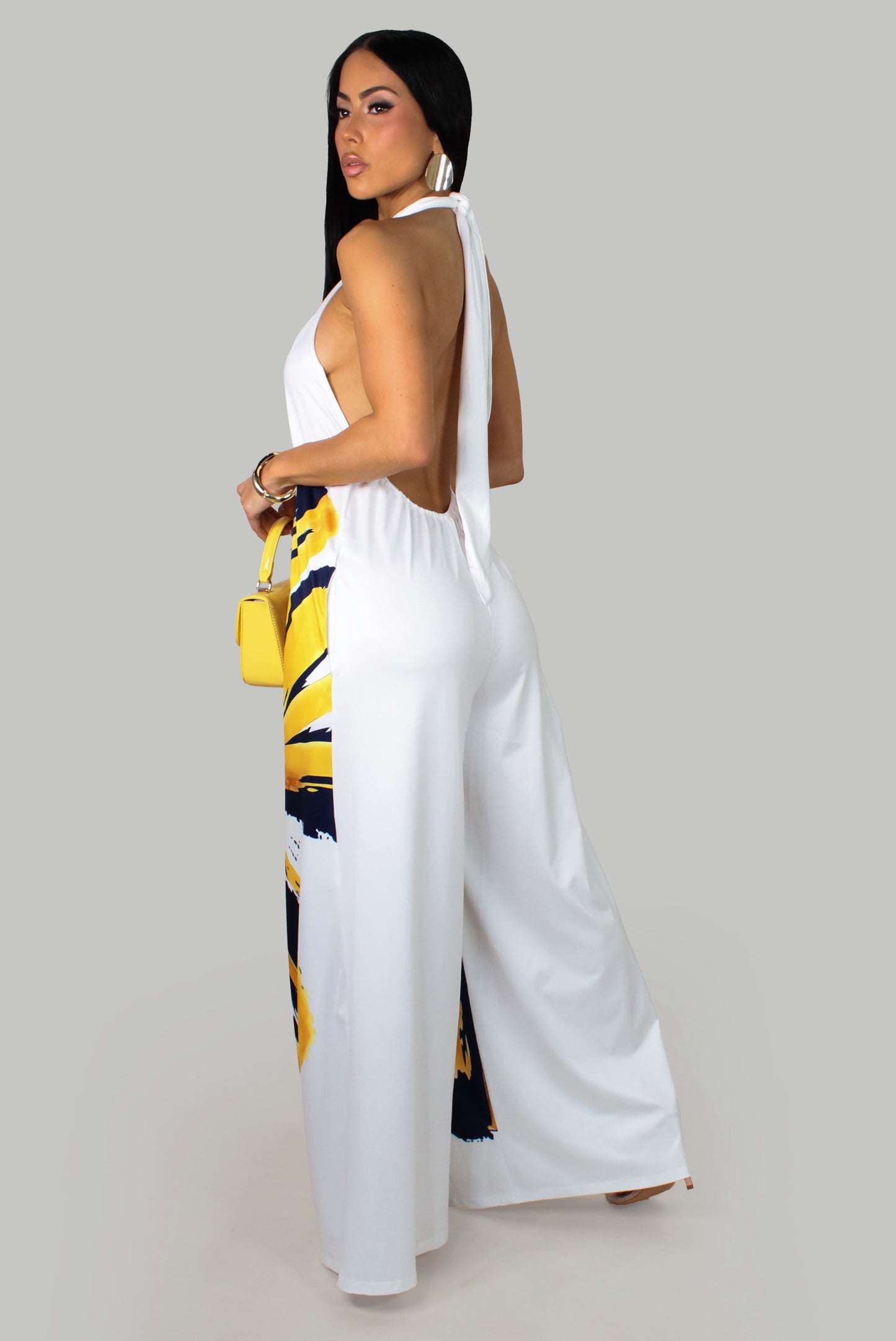 Midnight Bloom Jumpsuit - White