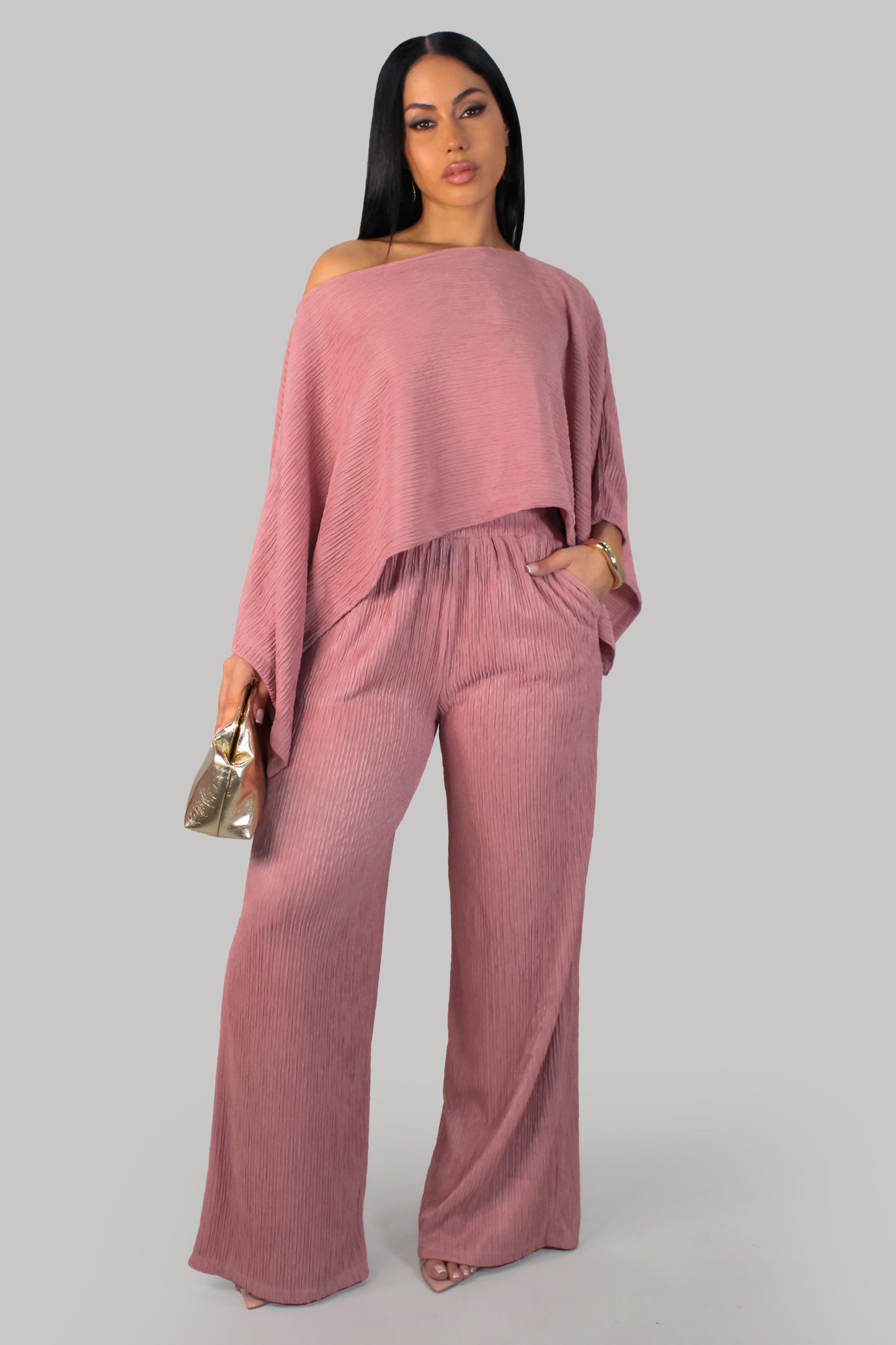 Tender Horizon Pant Set - Mauve