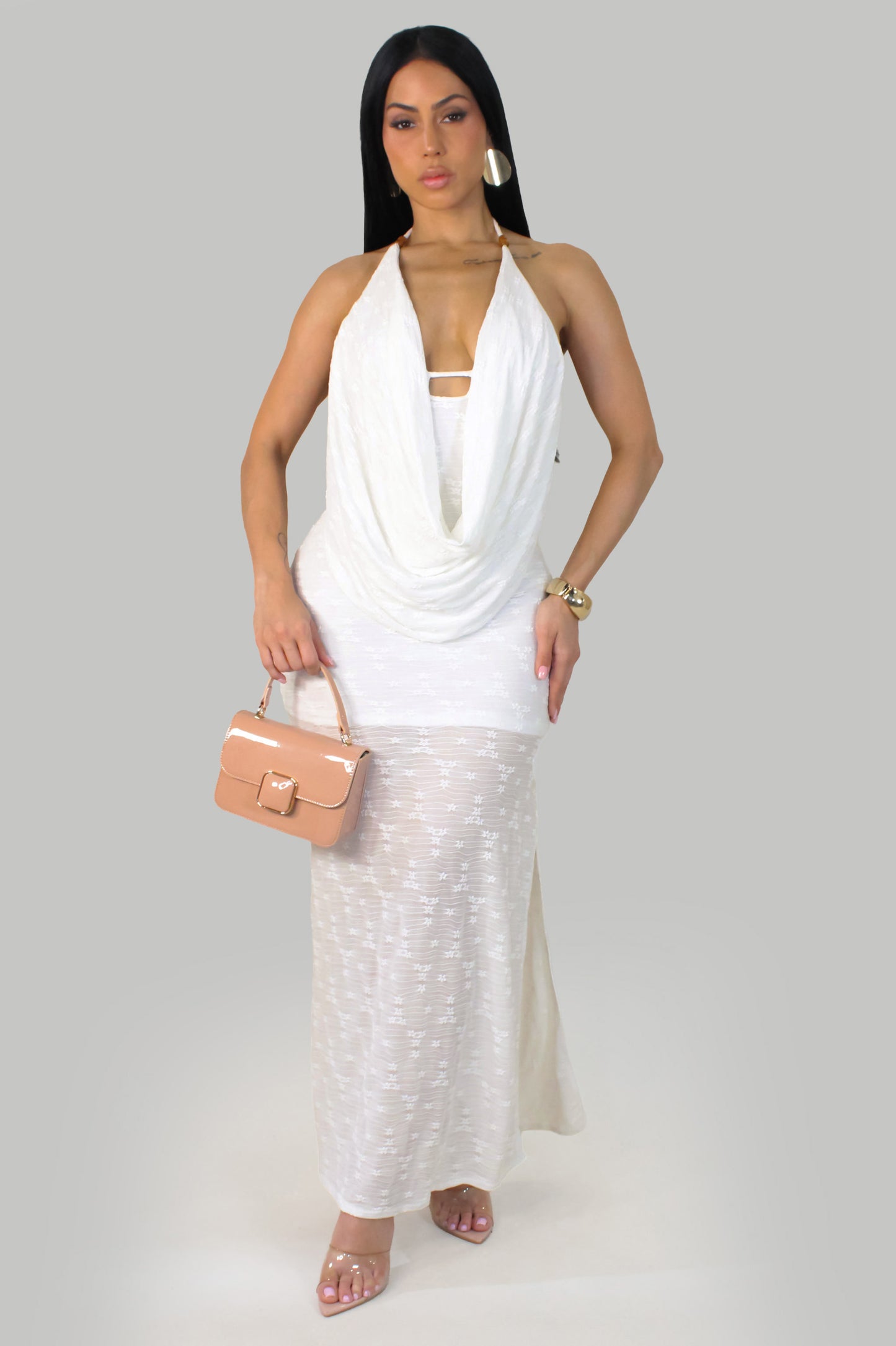 Destiny Maxi Dress -White