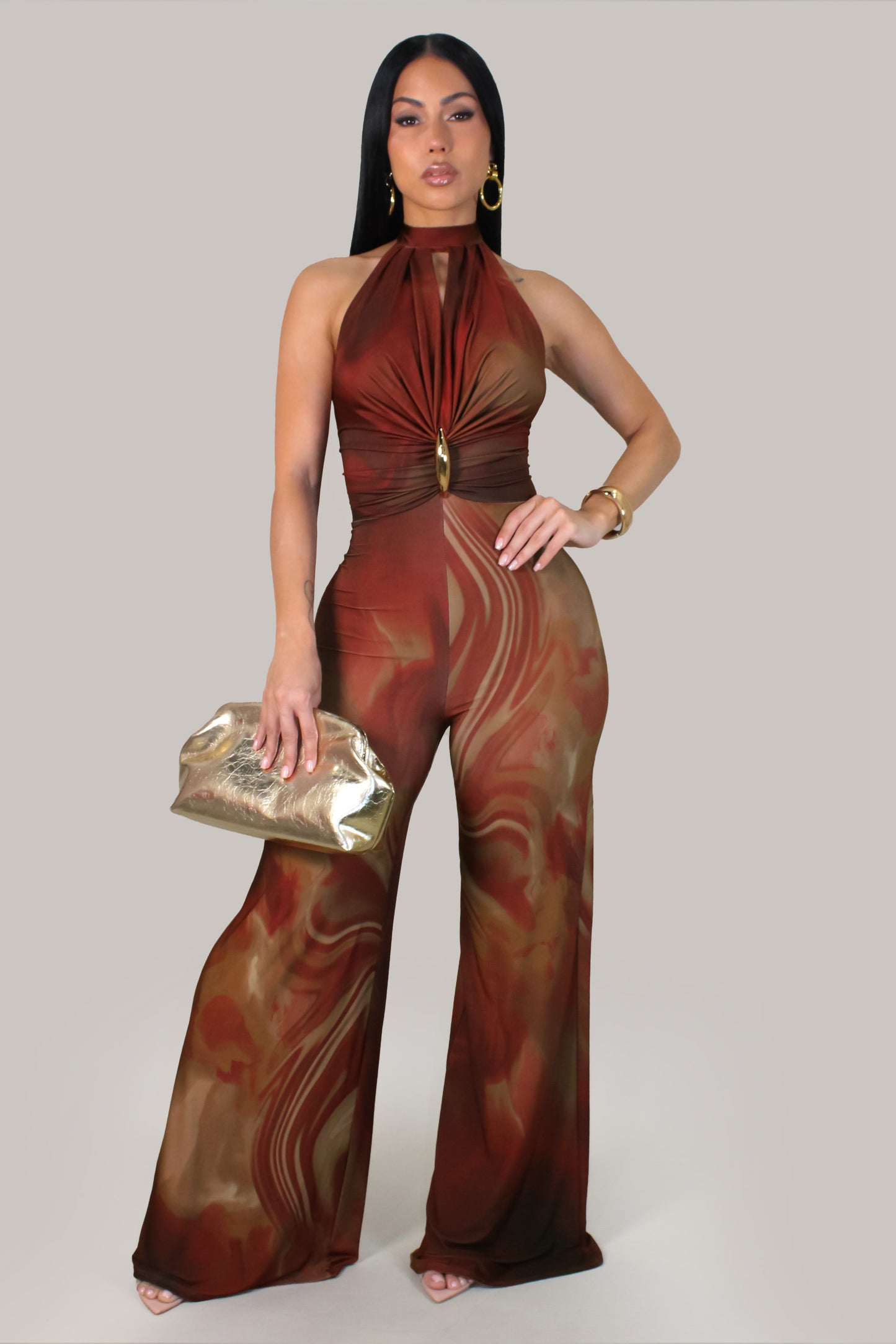 Serengetti   Jumpsuit - Brown