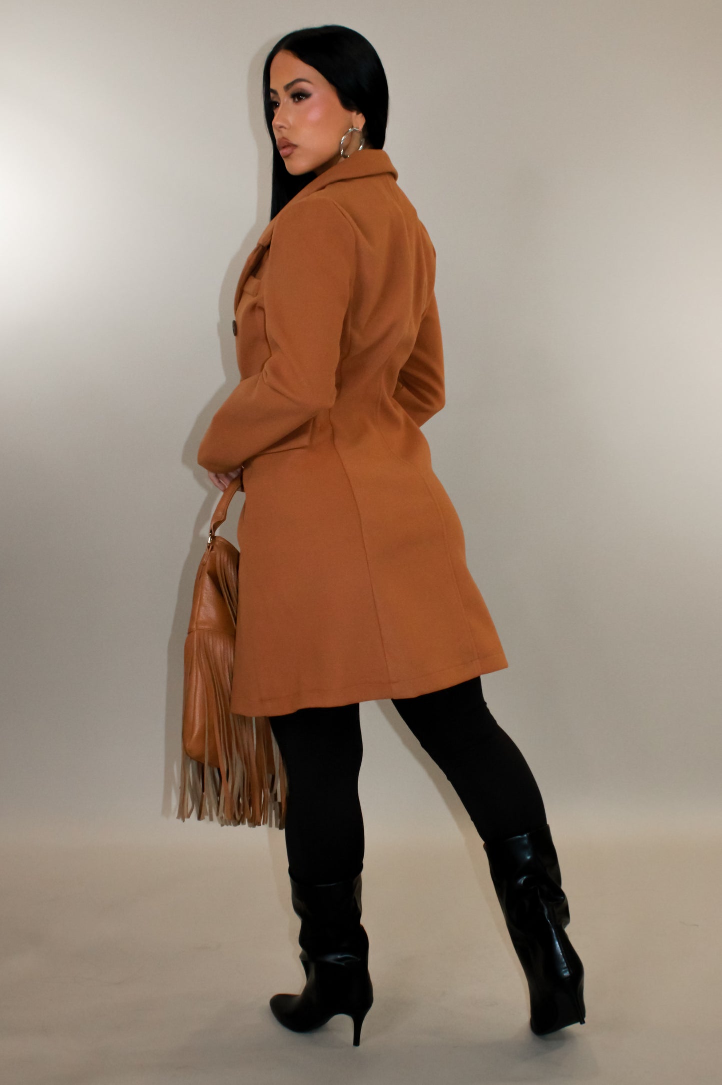 Seeing Where The Night Goes Coat - Camel