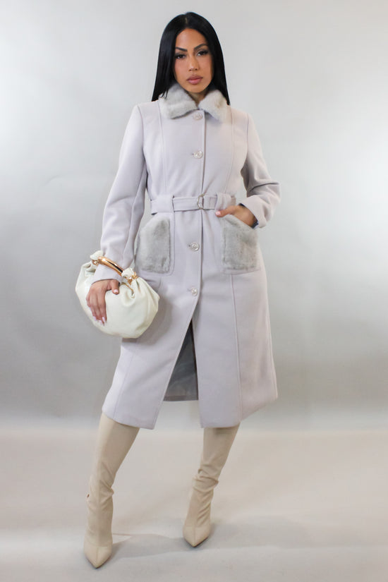 Keep It Under Cover Coat - Cream