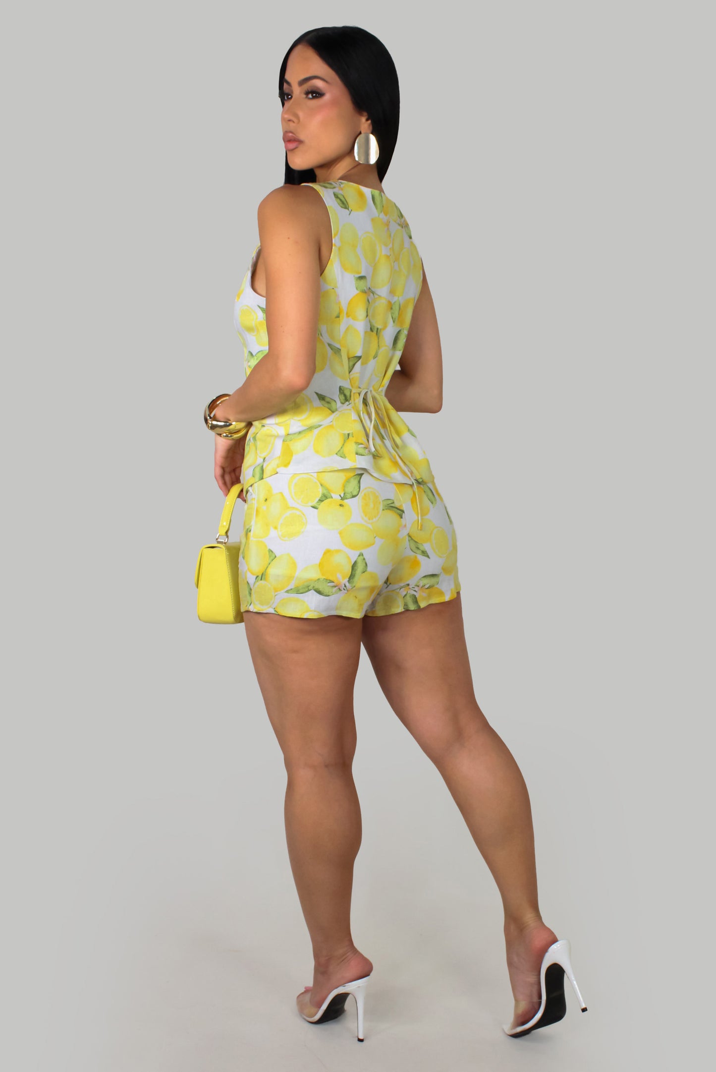 Sunshine Citrus Short Set - Lemon