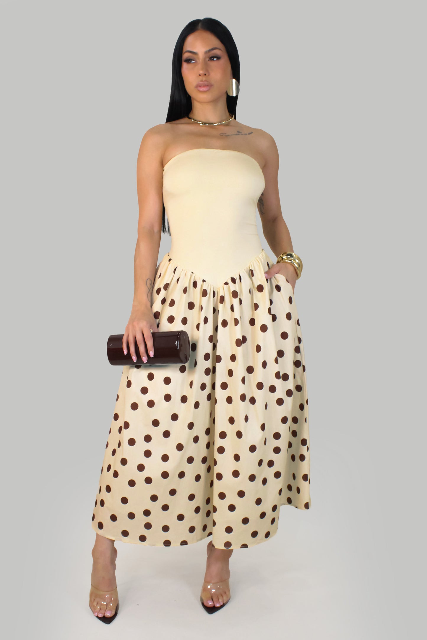 Dolce Dots Madi Dress - Cream