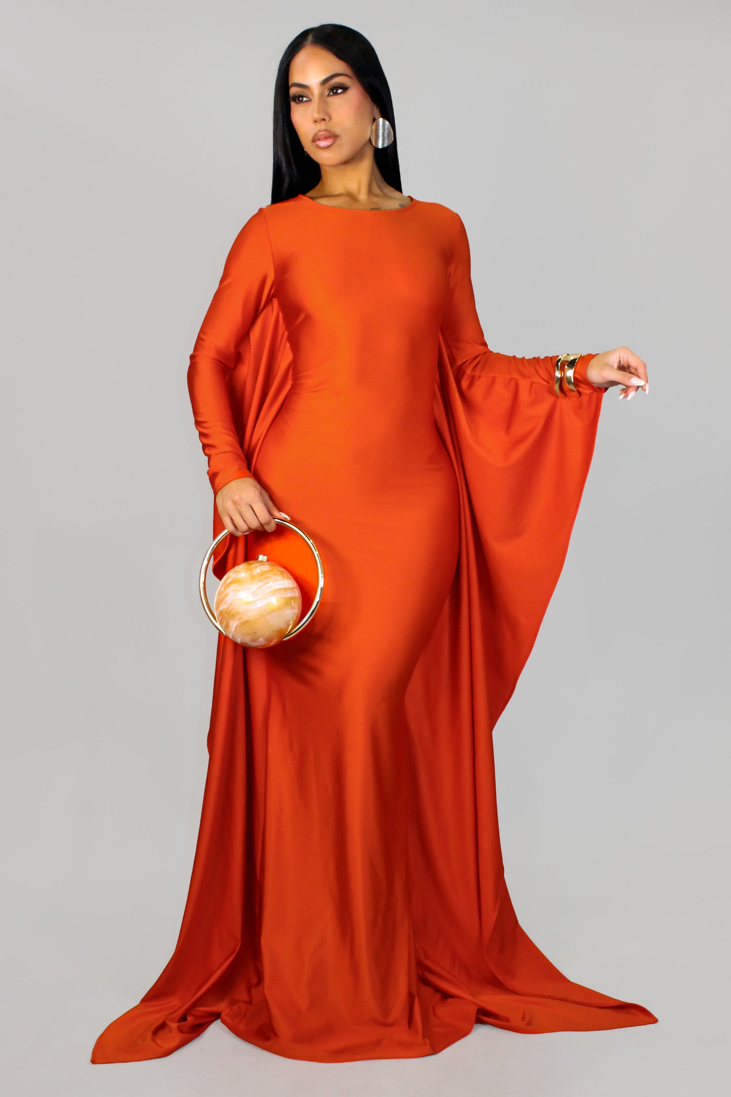 Viola's Maxi Dress - Orange