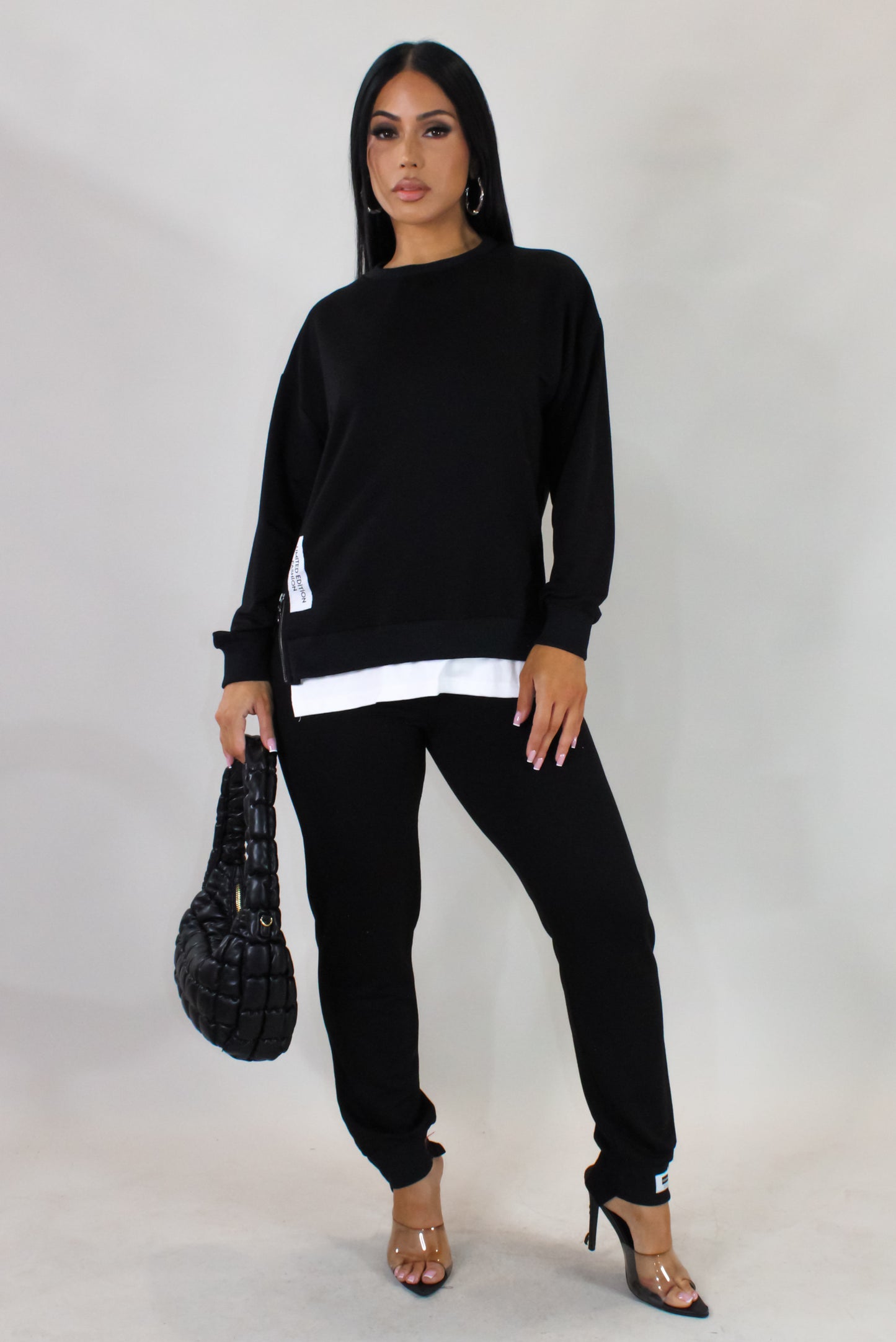 Sweet Nothings Pant Set - Black