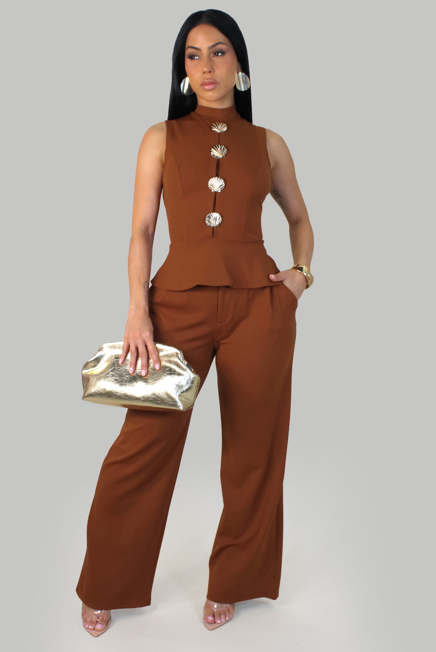Georgia Pant Set - Rust