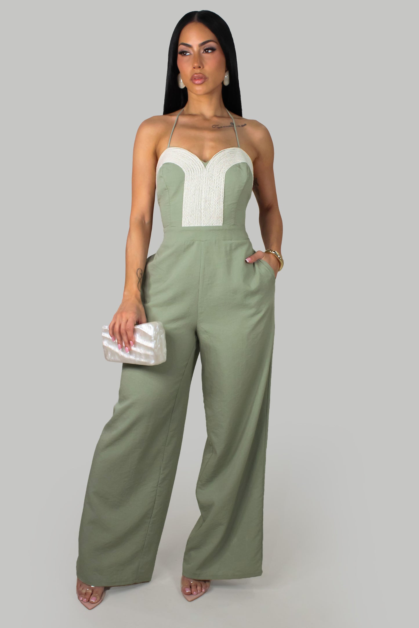 Hannah's Jumpsuit - Sage