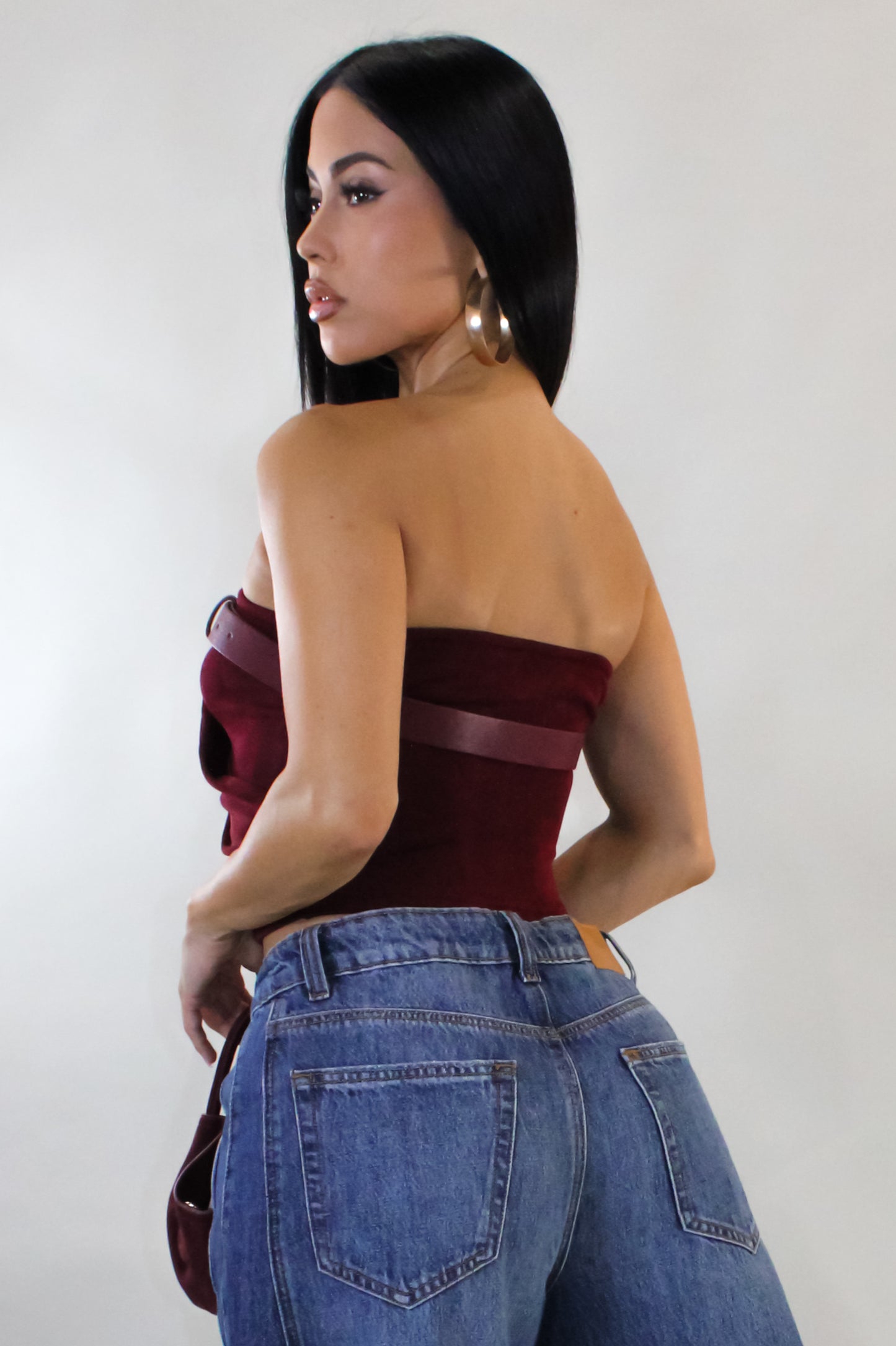 Must Be True Crop Top  - Burgundy