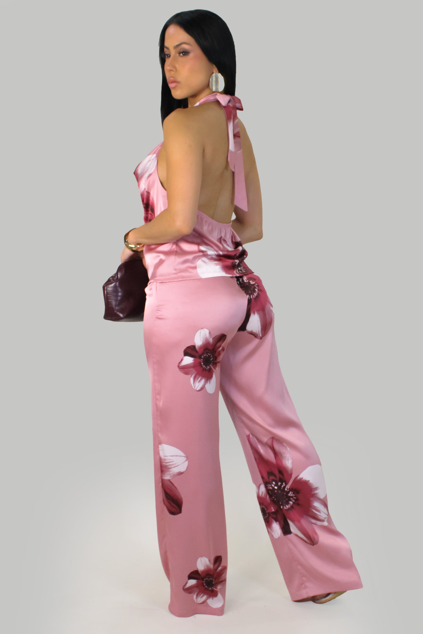 Island Petals Pant Set - Pink
