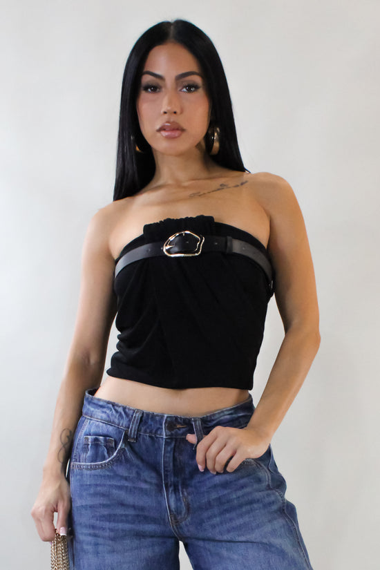 Must Be True Crop Top  - Black