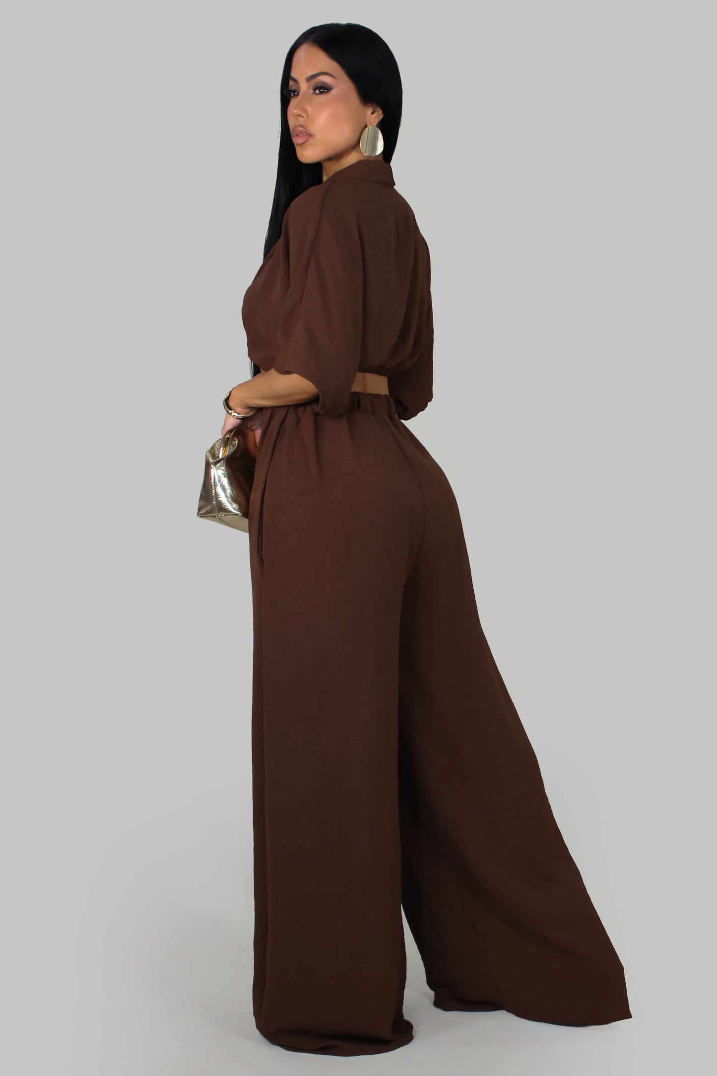 Alessia's Pant Set - Brown