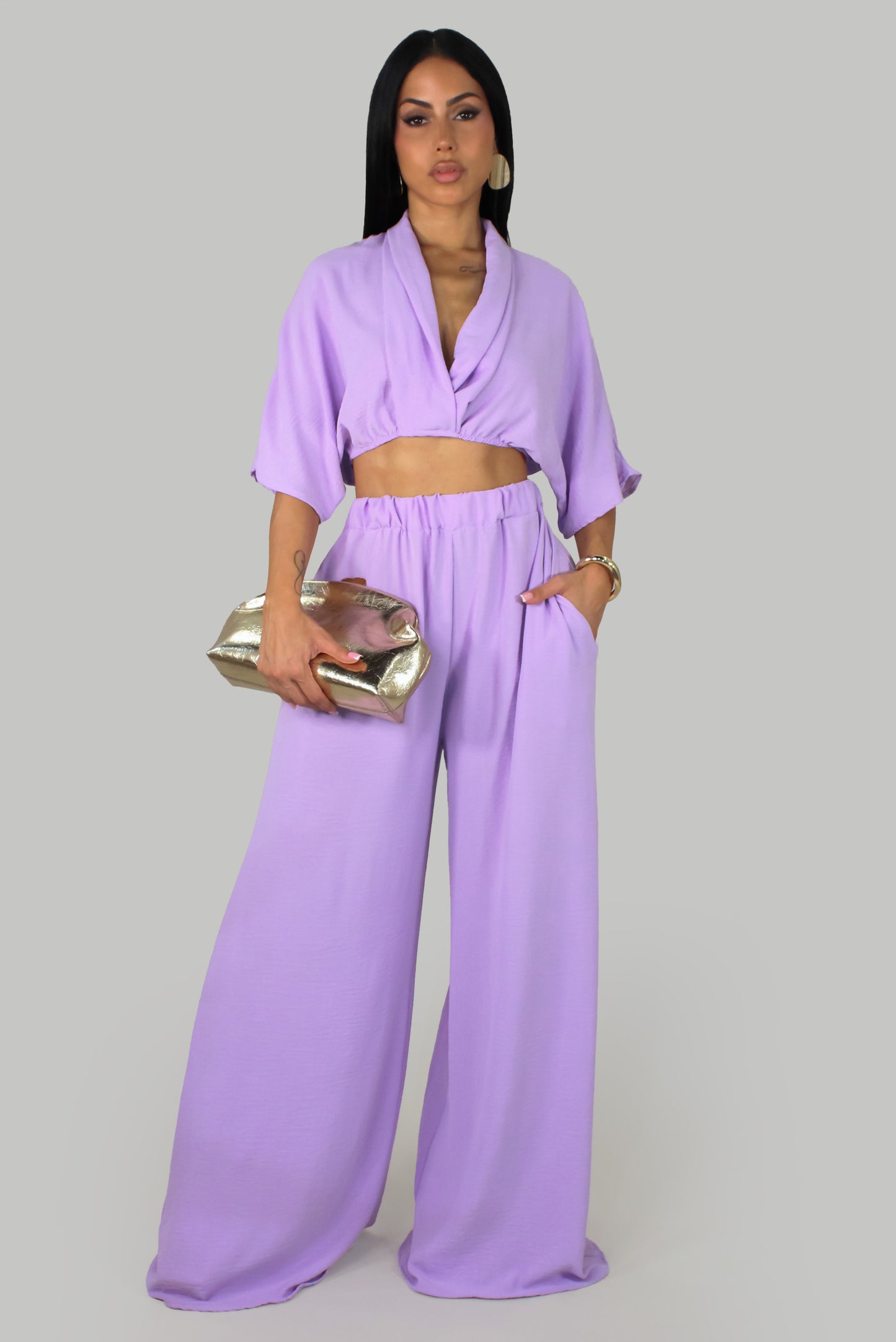 Alessia's Pant Set - Purple