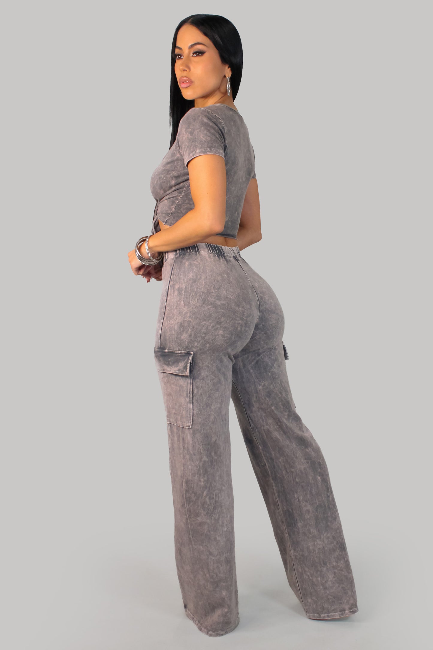 Best Revenge Pant Set - Gray