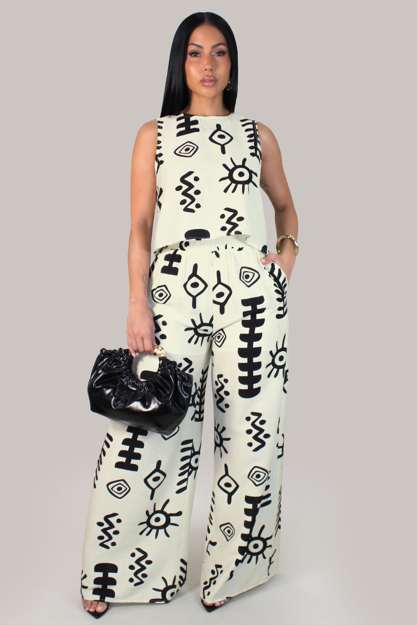 Yelehna's Pant Set - Ivory
