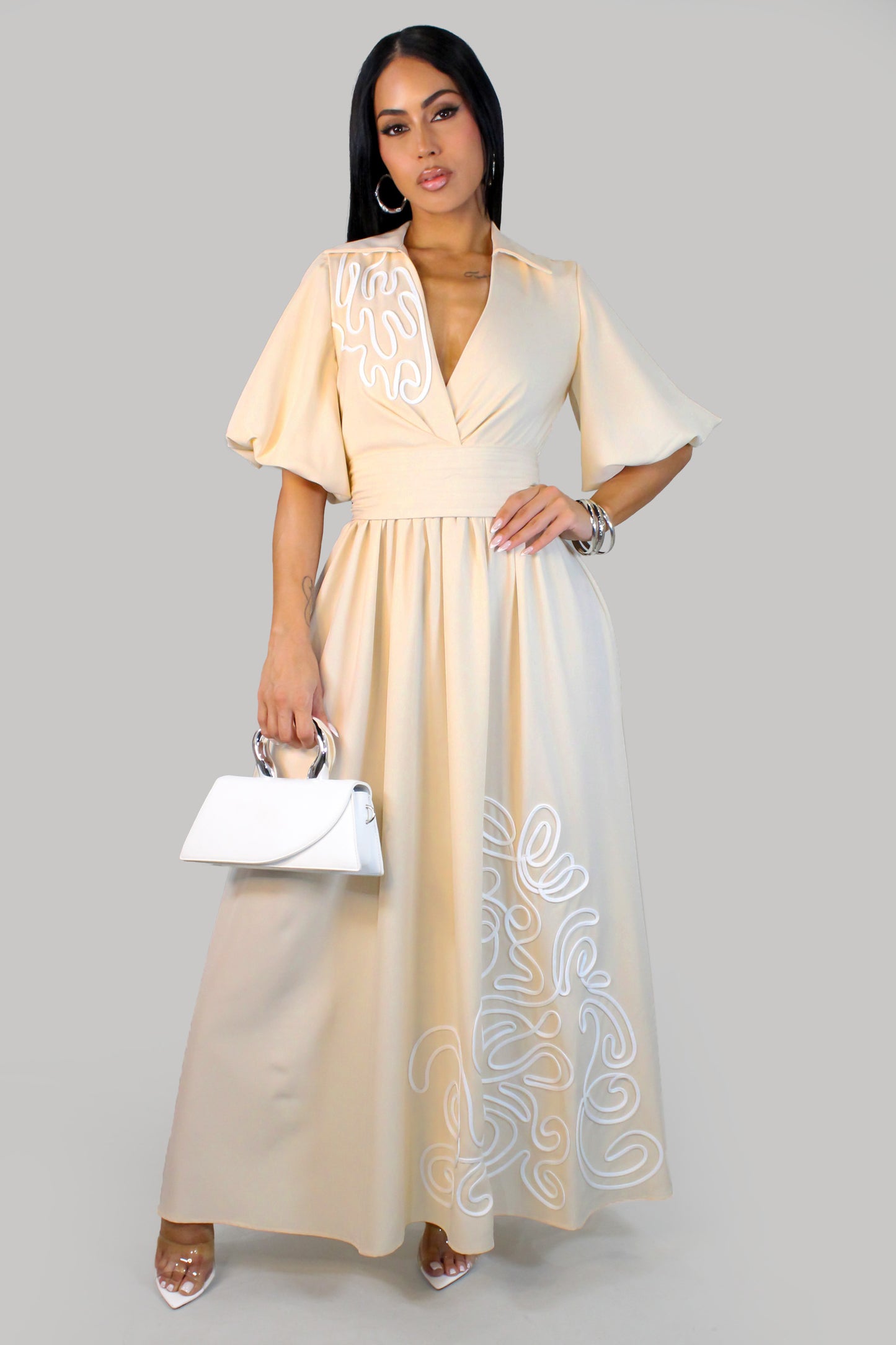 Sunday Adventures Maxi Dress - Cream