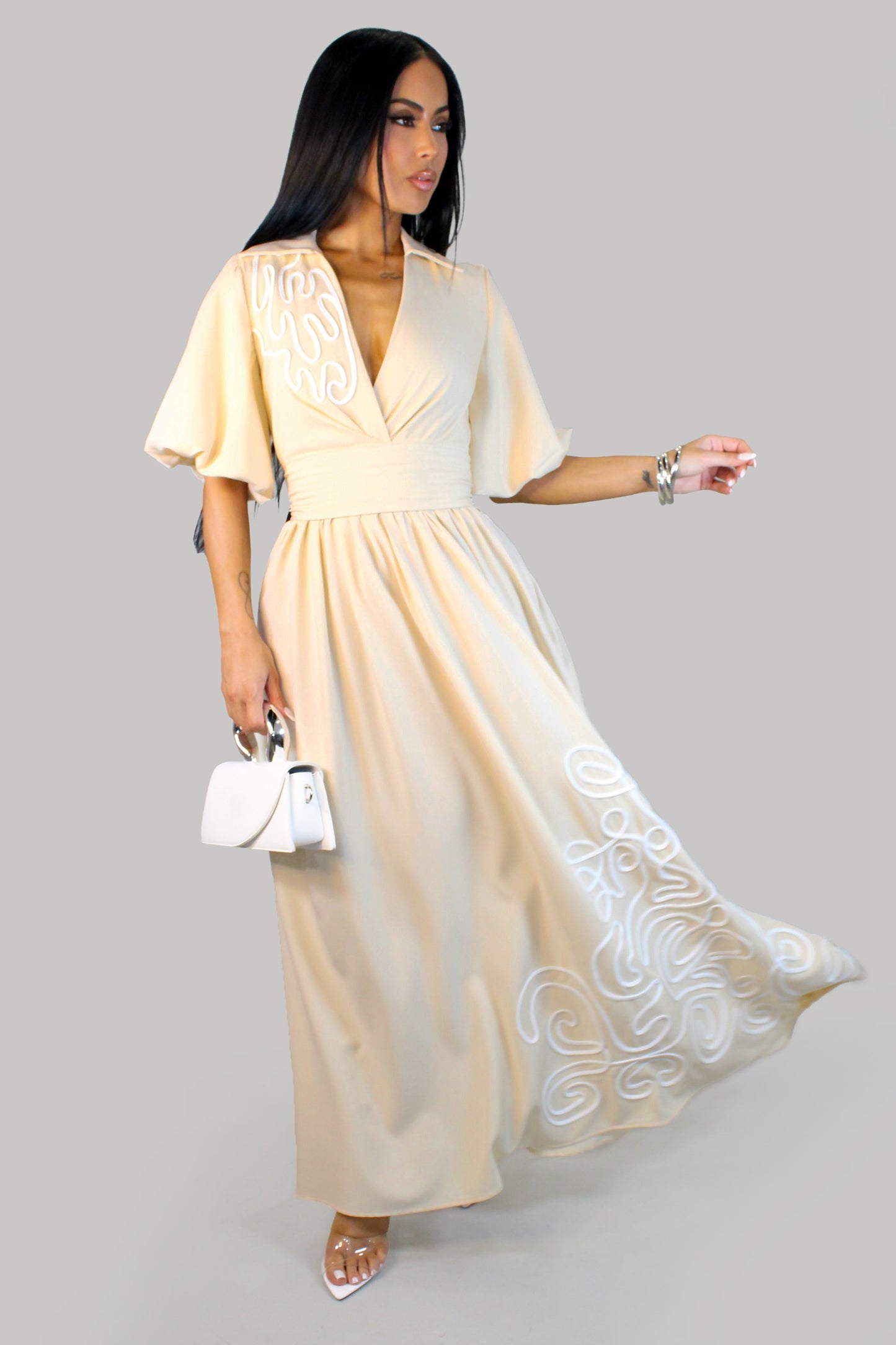Sunday Adventures Maxi Dress - Cream