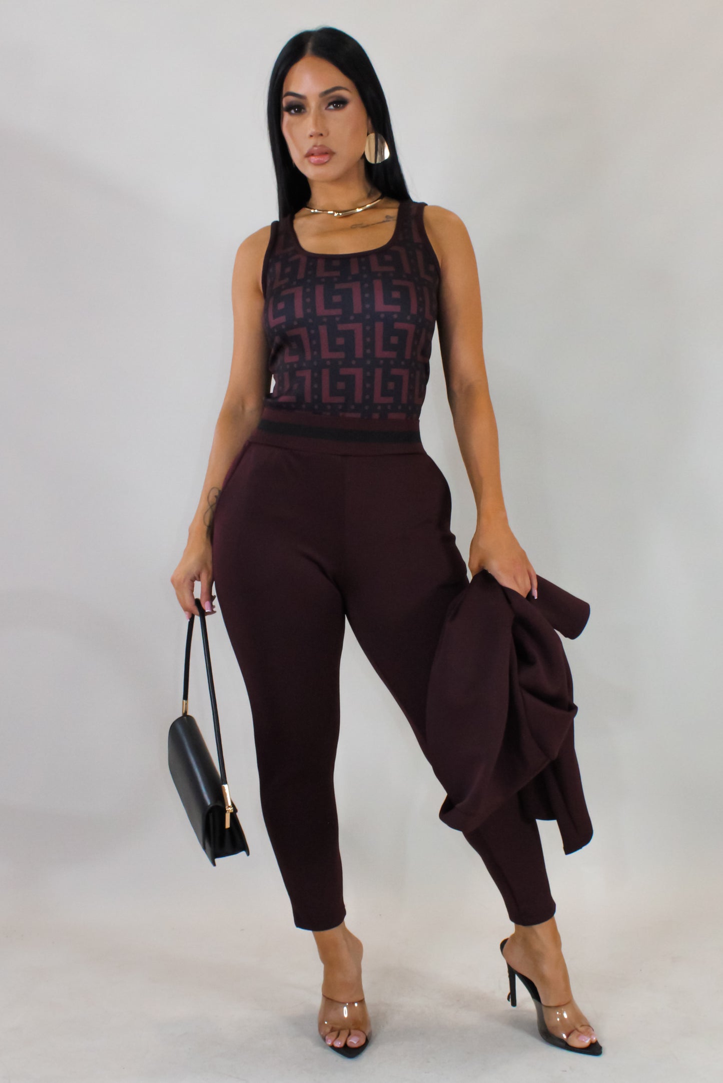 Been There Pant Set - Red