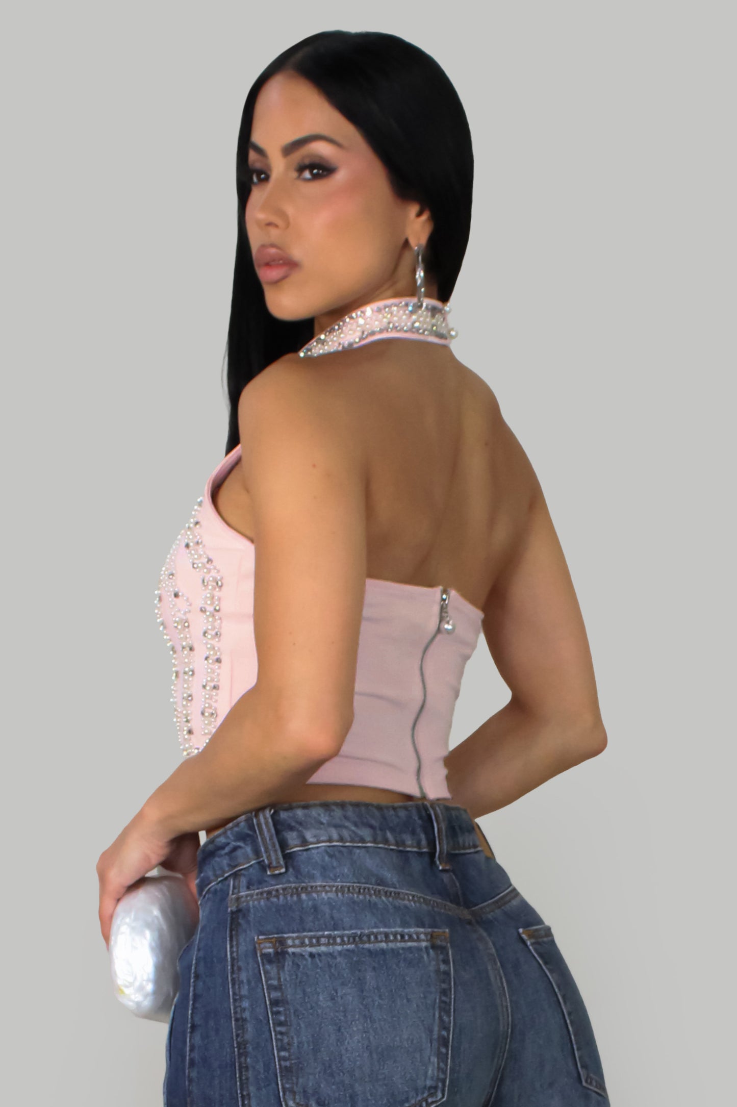Crystal Dreams Top- Pink