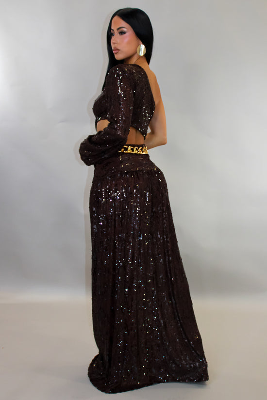 Going Rouge Maxi Dress- Brown