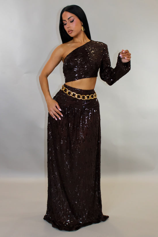 Going Rouge Maxi Dress- Brown