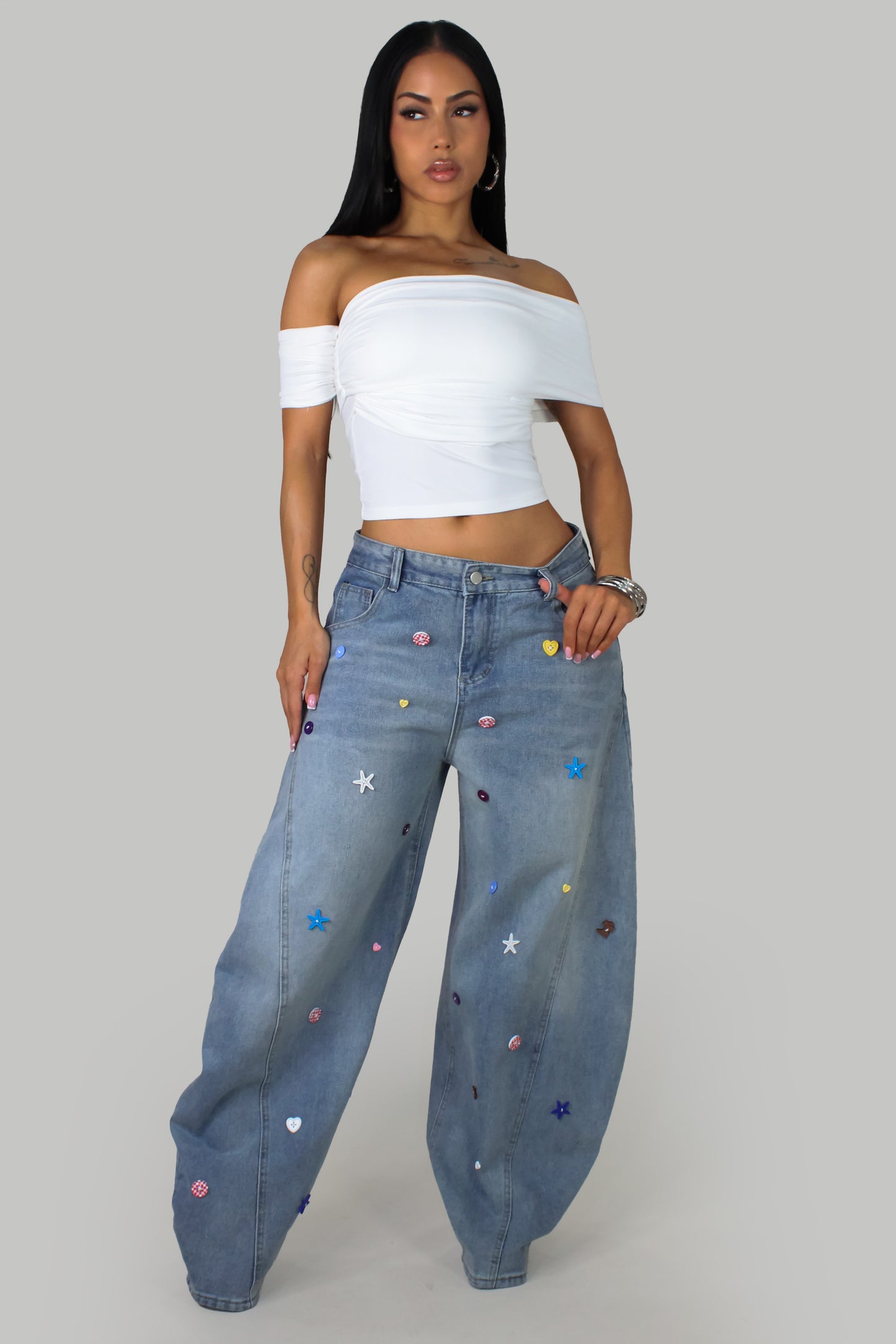 Galaxy Love Denim Pants - Denim