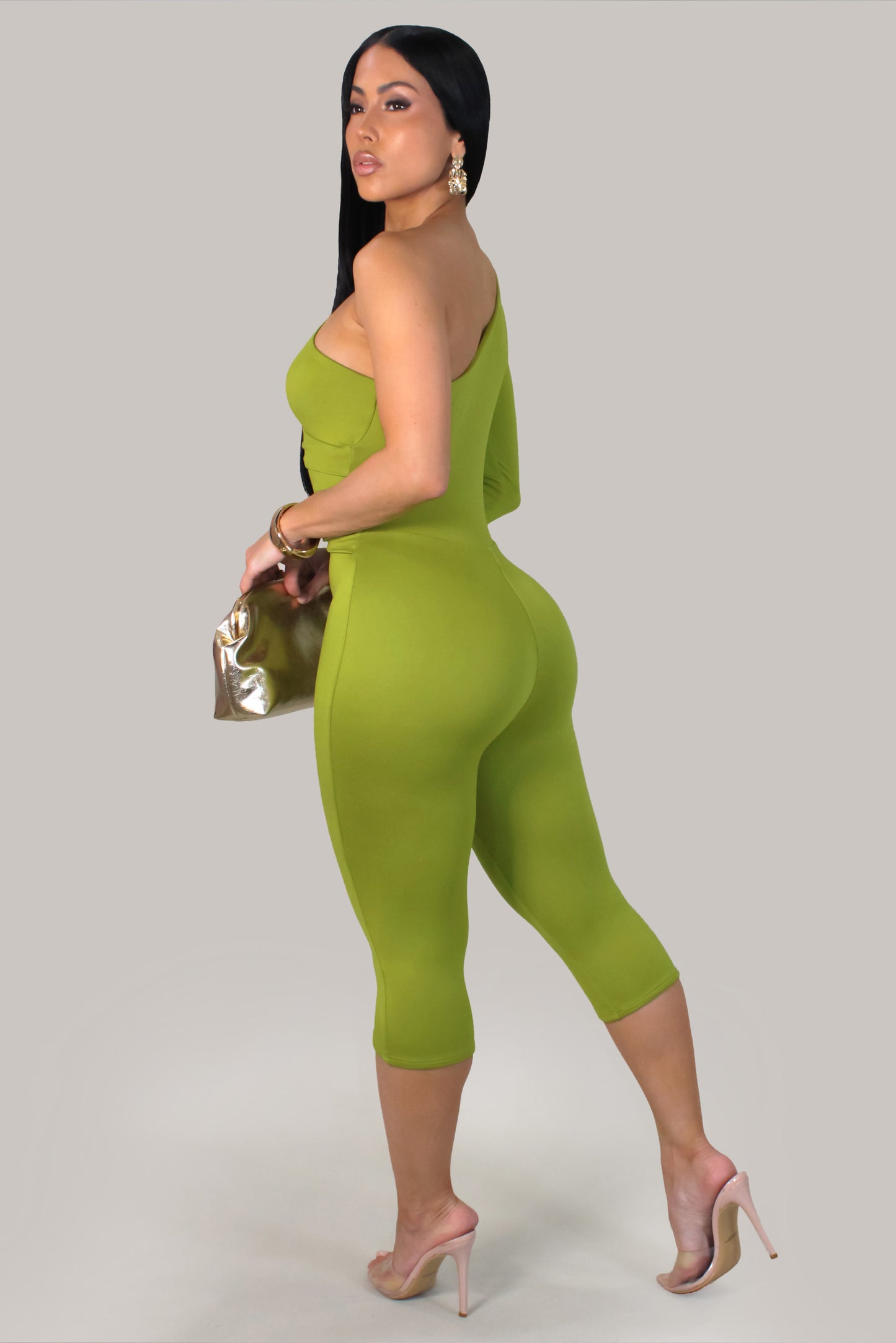 All Eyes On Me  Romper - Green