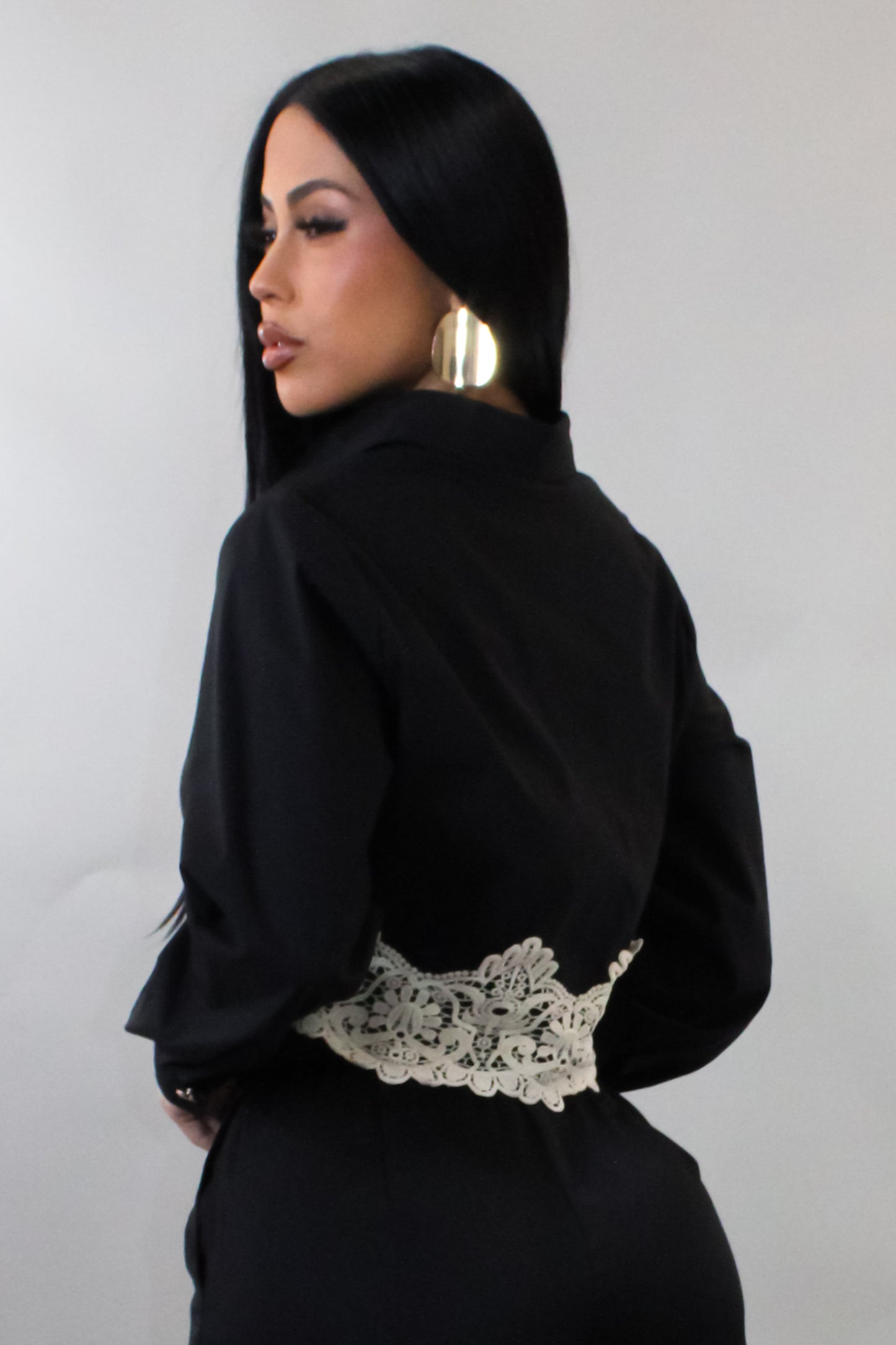 So Tempting Crop Top  - Black