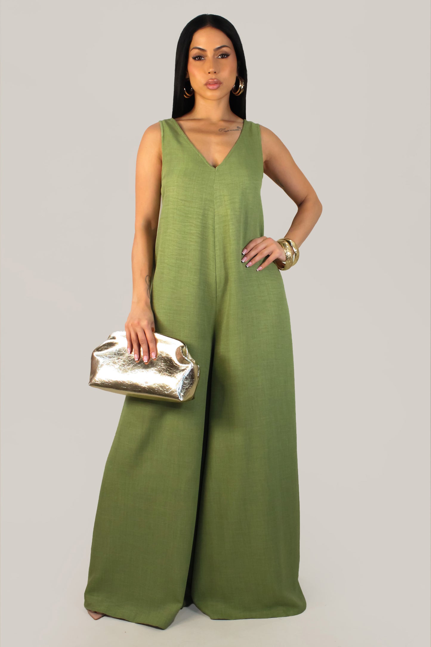 Spring Pleasures Jumpsuit - Olive