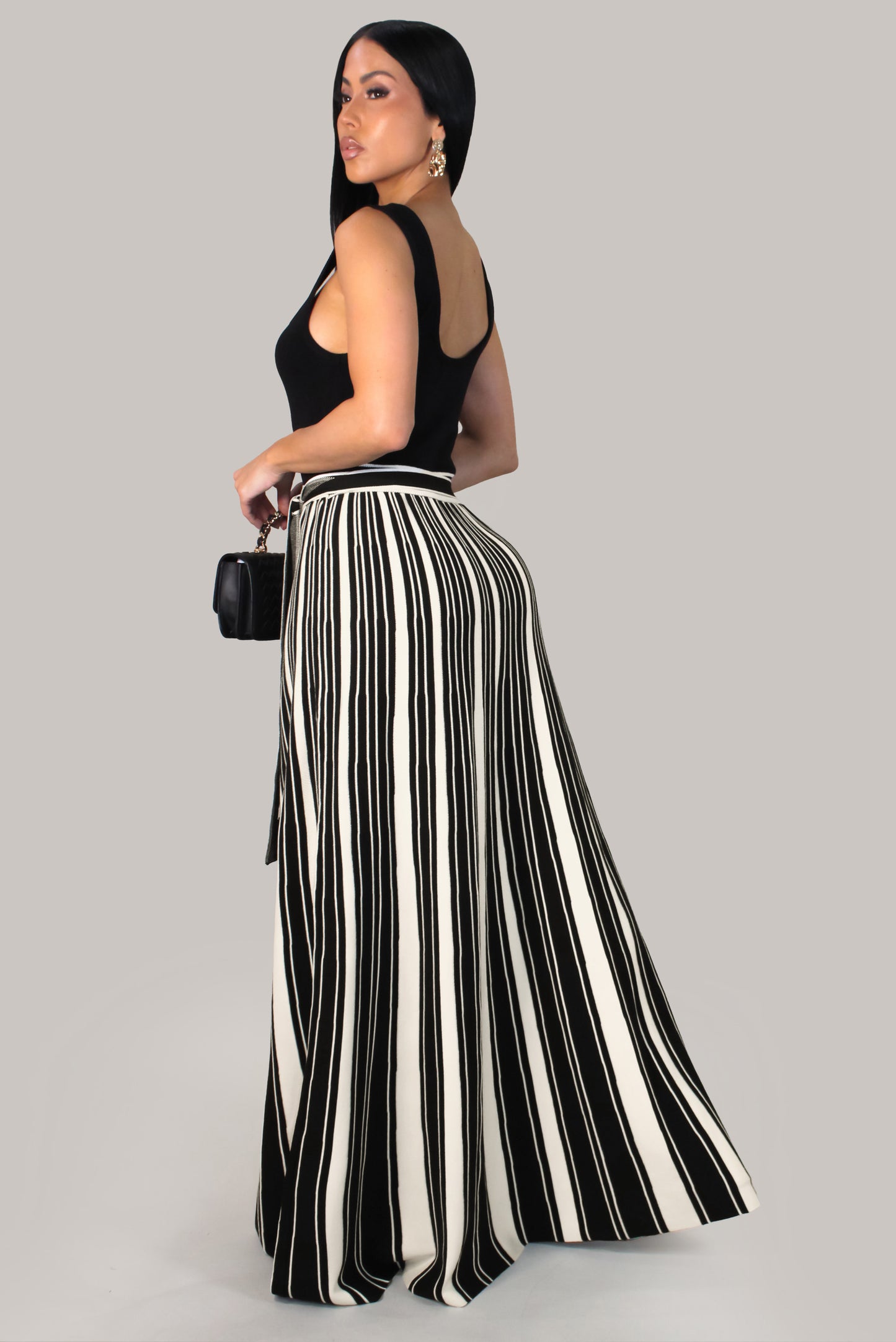 Bella Lines Maxi Dress - Black
