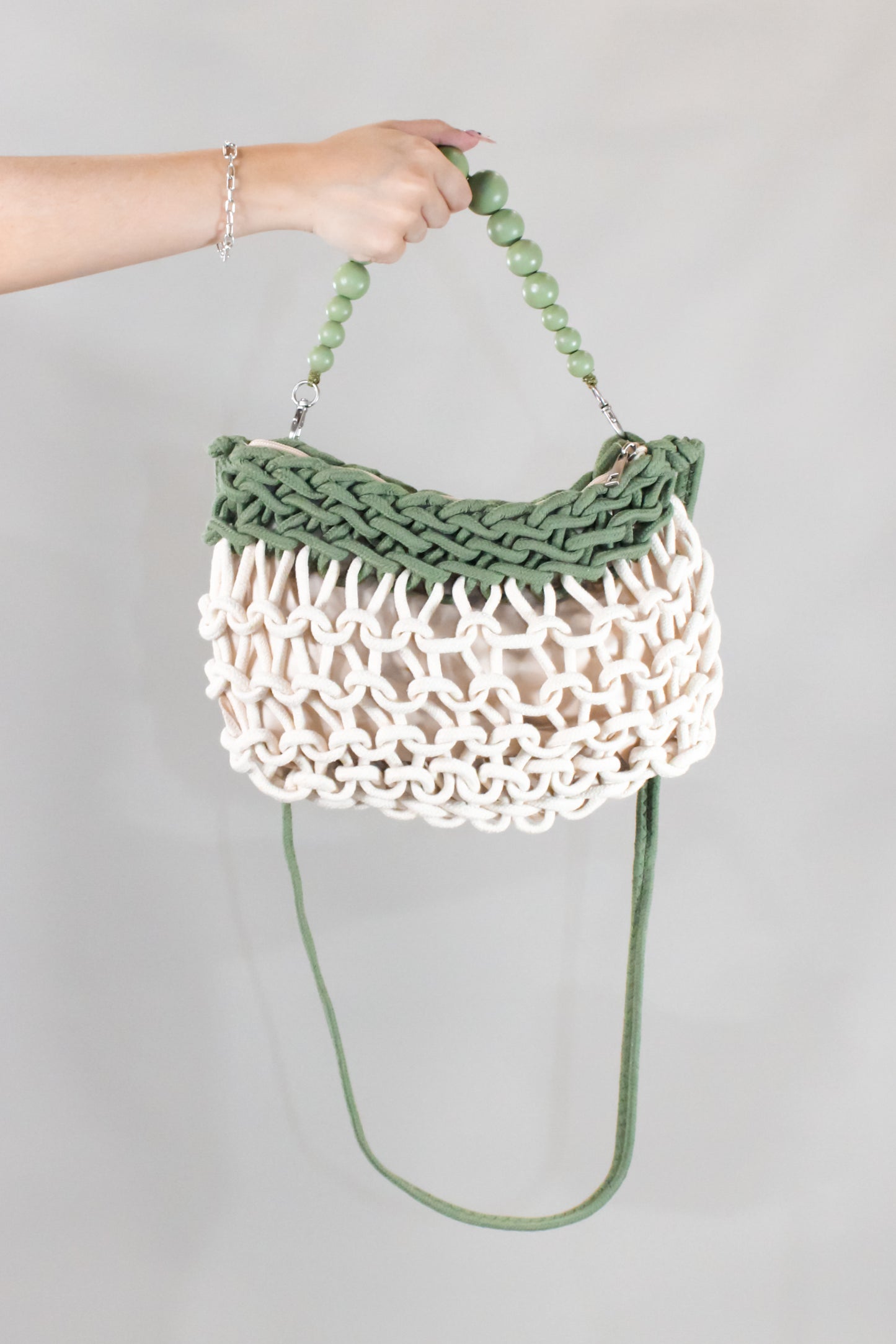 Boho Chic Purse - Green - Pink