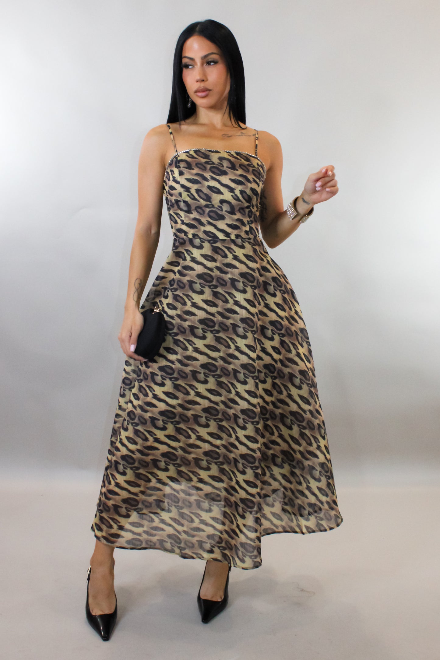 Picture Perfect Midi Dress - Brown