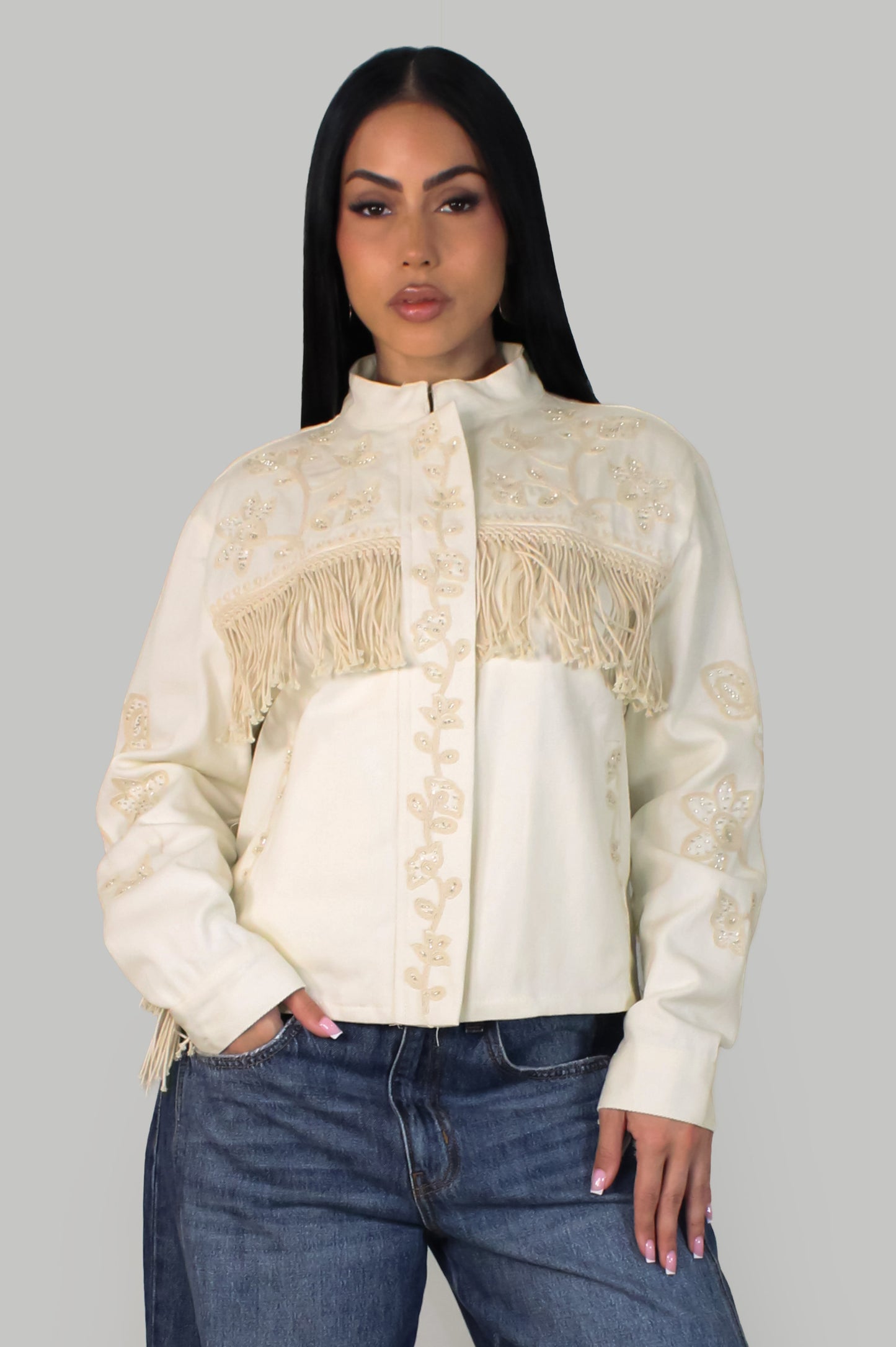 Endless Flowers Jacket - Beige