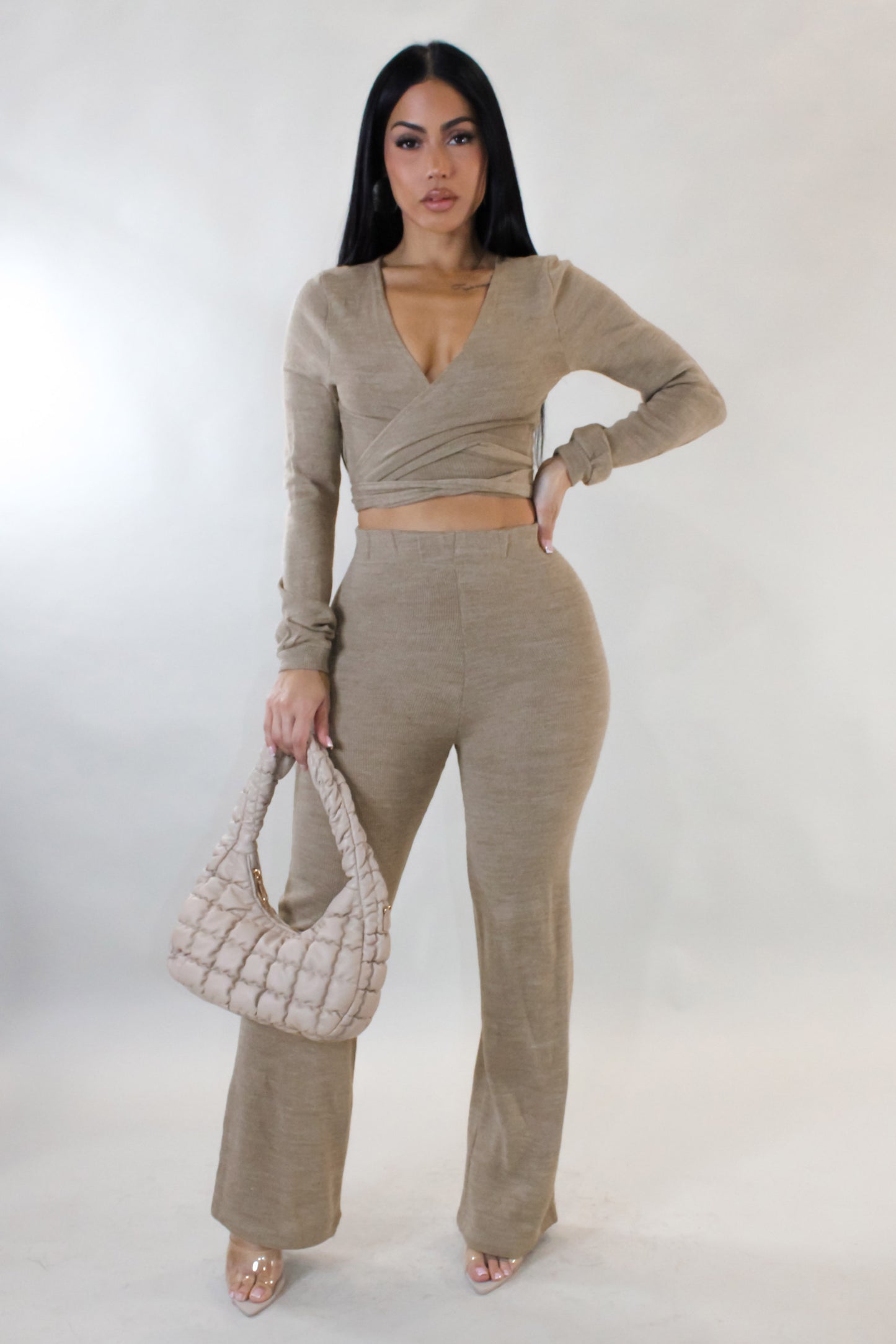 Keep It Moving Pant Set - Beige