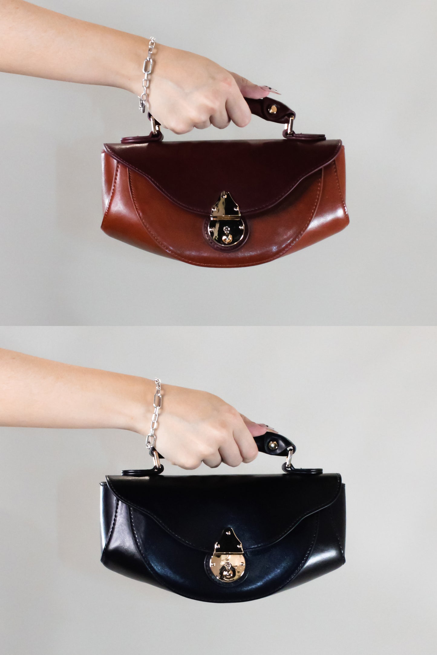 Take Me Away Purse - Wine - Black