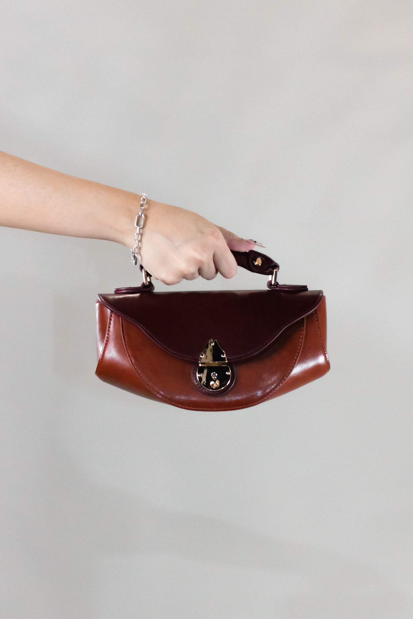 Take Me Away Purse - Wine - Black