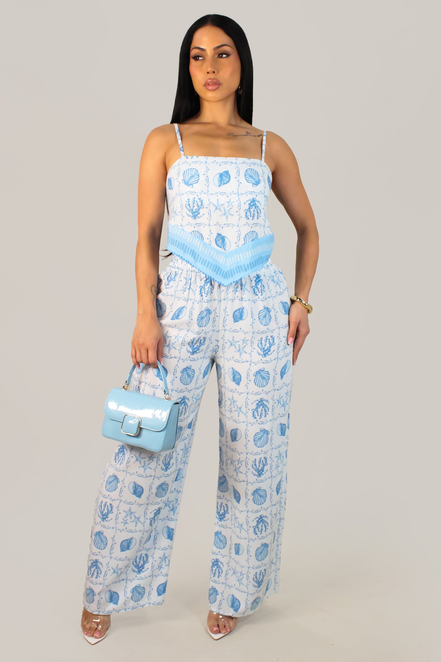 Coastal Encounter Pant Set - Blue