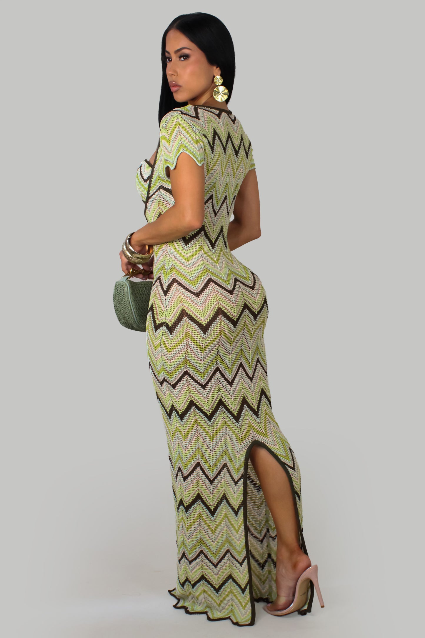 Sail Away Dreams  Maxi Dress - Green